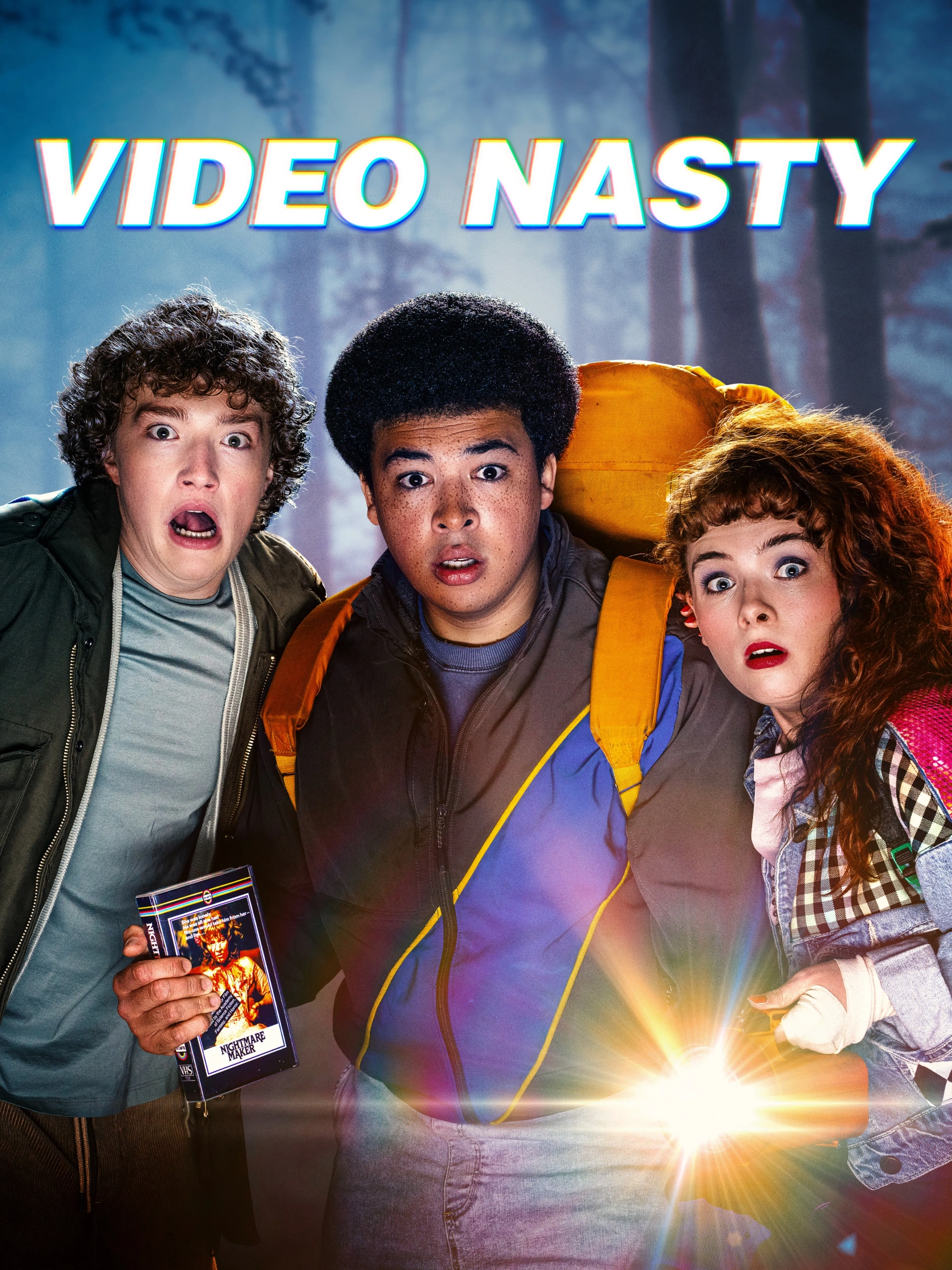 Leia Murphy, Justin Daniels Anene, and Cal O'Driscoll in Video Nasty (2025)