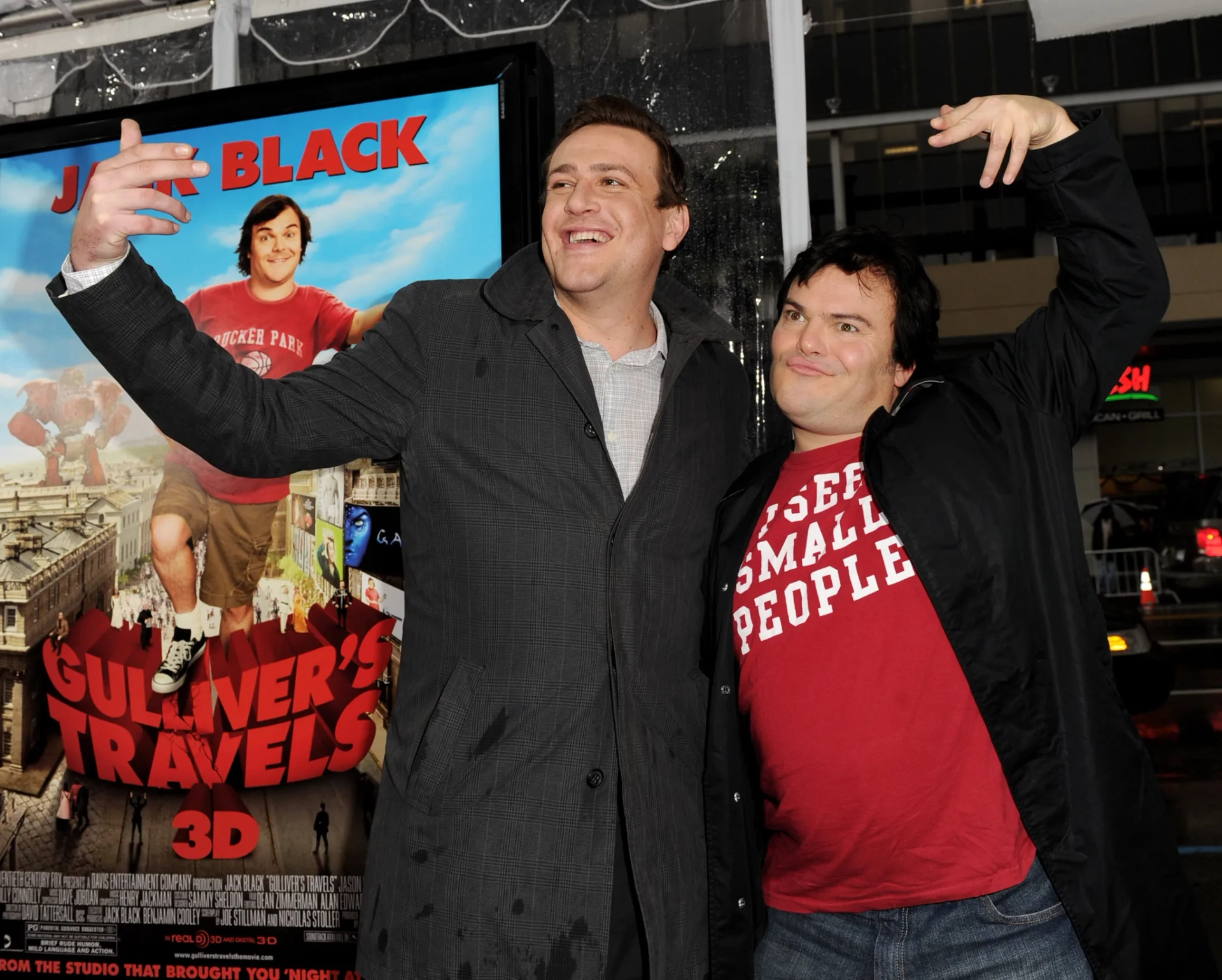 Jack Black and Jason Segel at an event for Gulliver's Travels (2010)