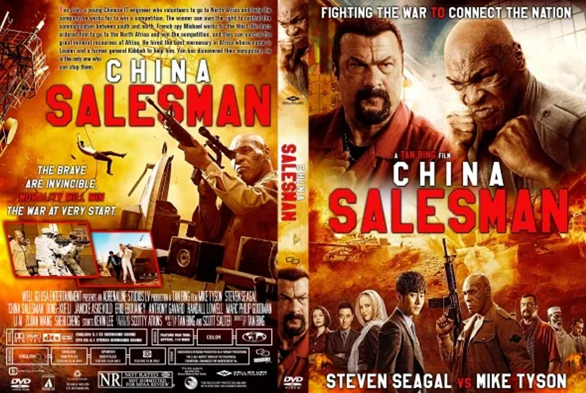 Steven Seagal, Mike Tyson, Eriq Ebouaney, Janicke Askevold, Dongxue Li, and Tan Bing in China Salesman (2017)