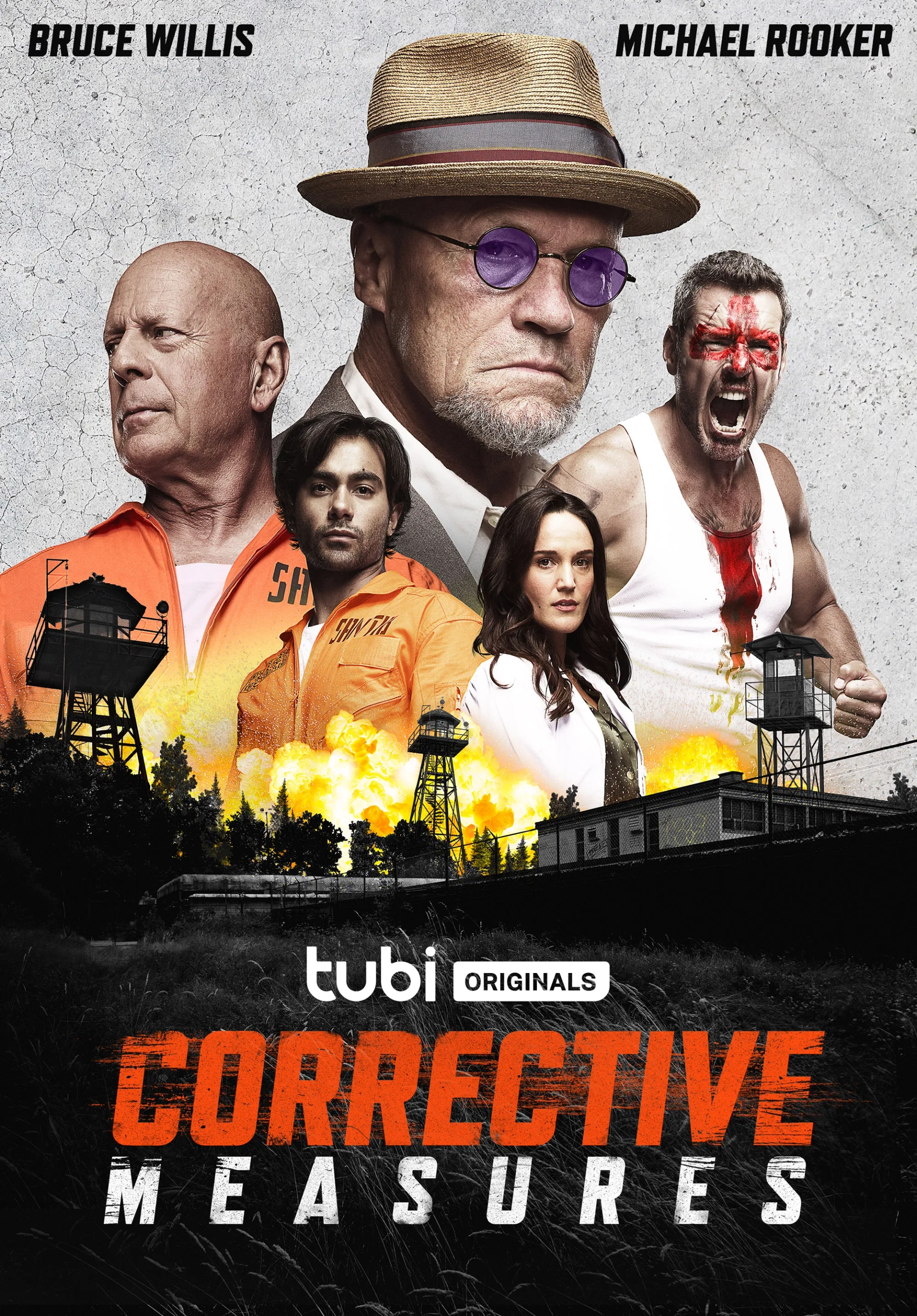 Bruce Willis, Michael Rooker, Dan Payne, Hayley Sales, and Brennan Mejia in Corrective Measures (2022)