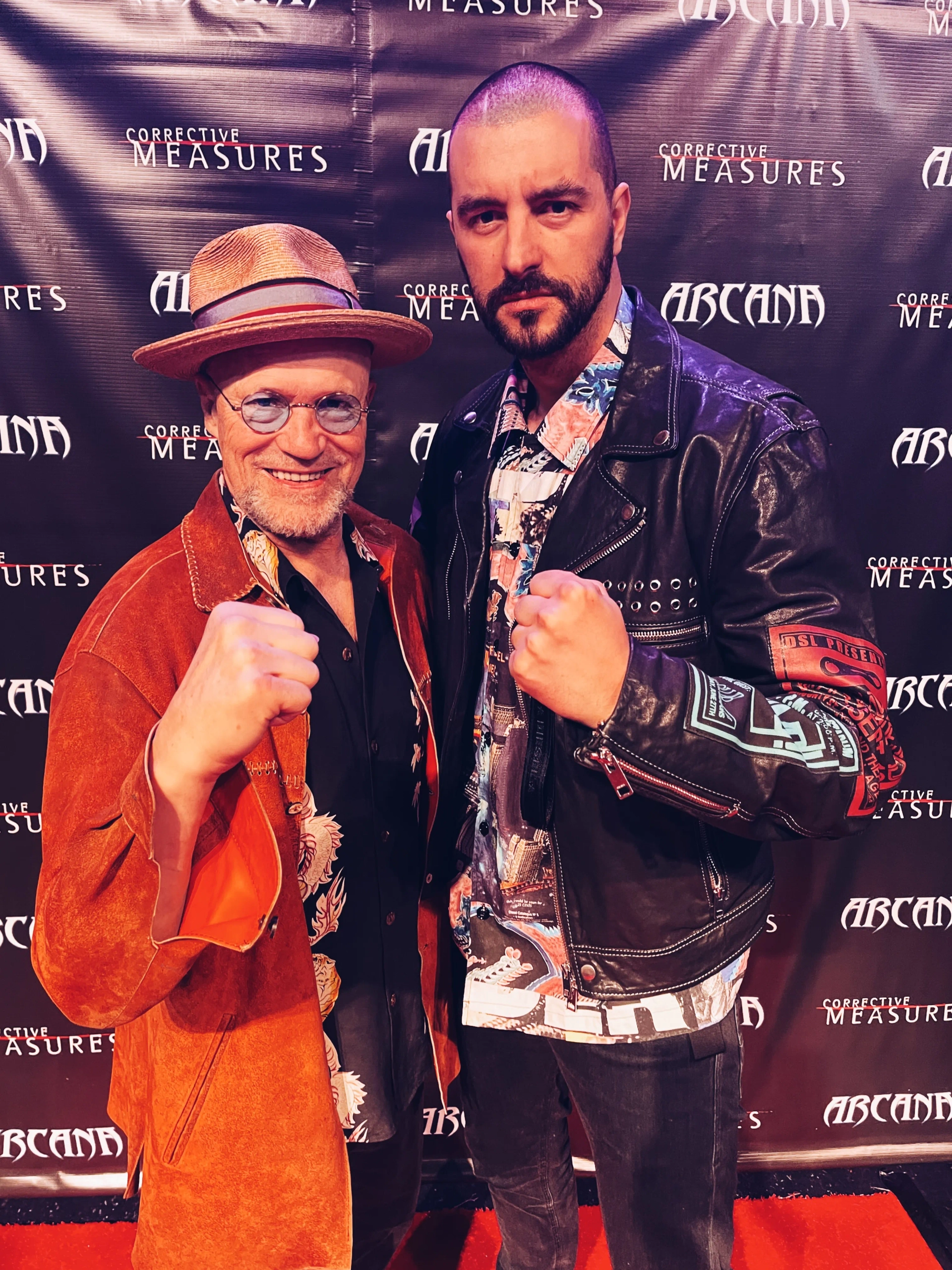 Vladimir Ruzich alongside Michael Rooker at the premiere for Corrective Measures
