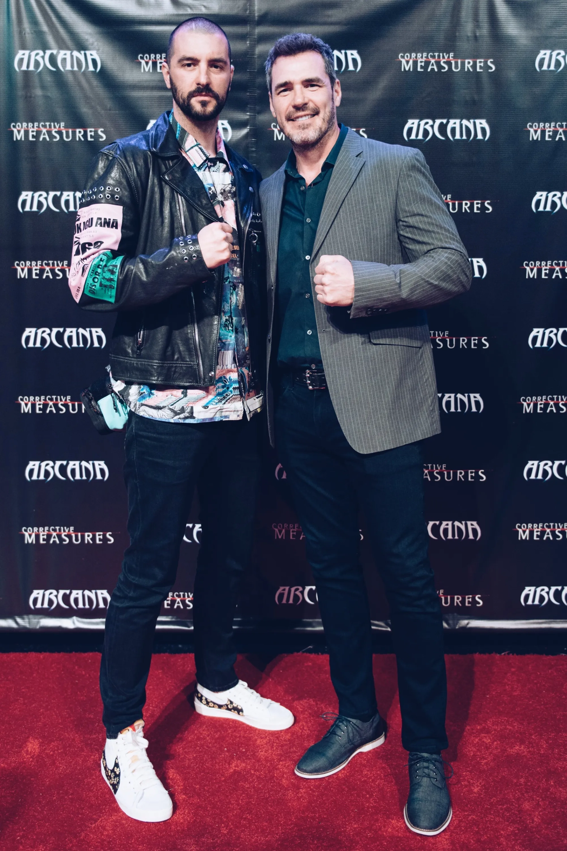 Vladimir Ruzich alongside Dan Payne at the premiere for Corrective Measures