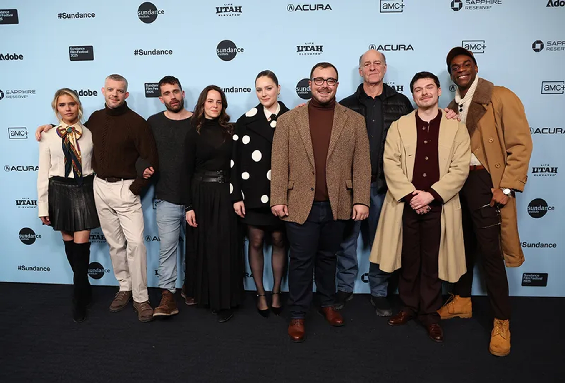 John Bedford Lloyd, Christian Cooke, Russell Tovey, Darius Fraser, Maria Dizzia, Alessandra Ford Balazs, Carmen Emmi, and Amy Forsyth at an event for Plainclothes (2025)