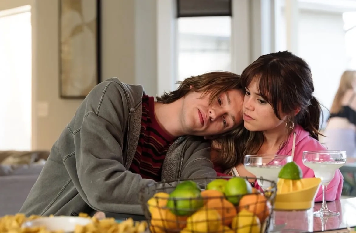 Percy Hynes White and Jenna Ortega in Winter Spring Summer or Fall (2024)