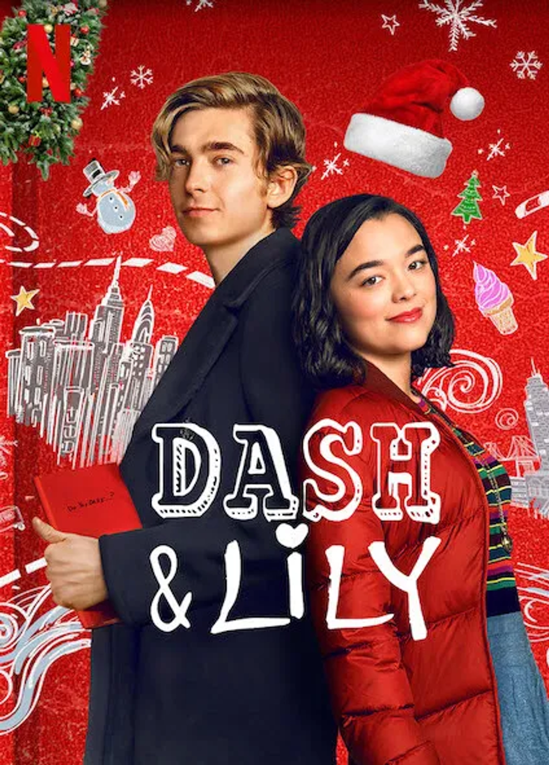Austin Abrams and Midori Francis in Dash & Lily (2020)