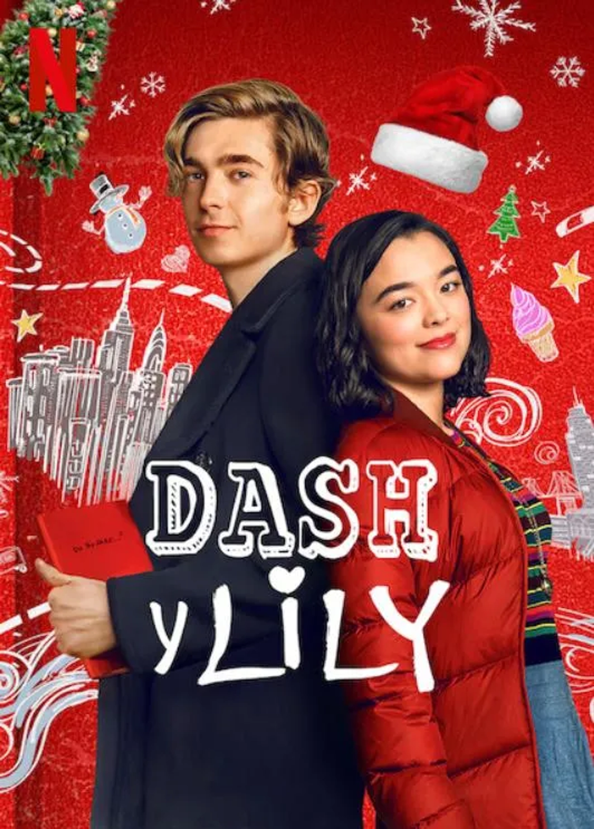 Austin Abrams and Midori Francis in Dash & Lily (2020)