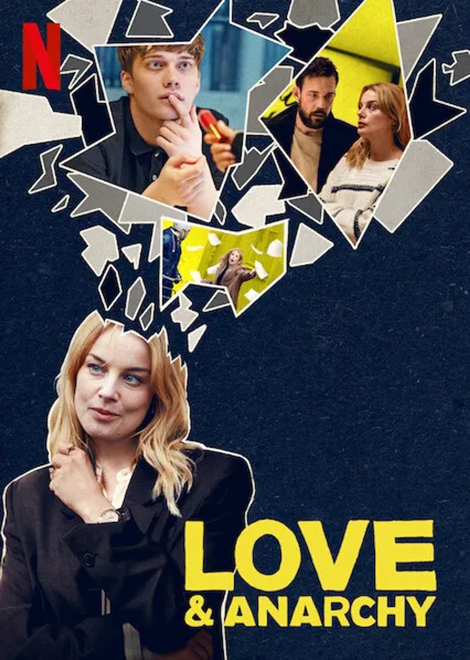 Johannes Kuhnke, Björn Mosten, and Ida Engvoll in Love & Anarchy (2020)