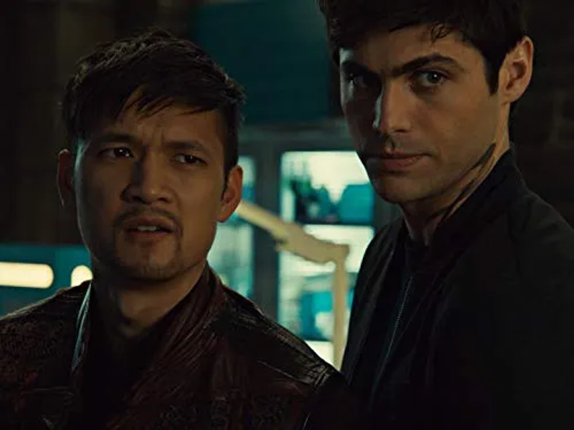 Harry Shum Jr. and Matthew Daddario in Shadowhunters (2016)
