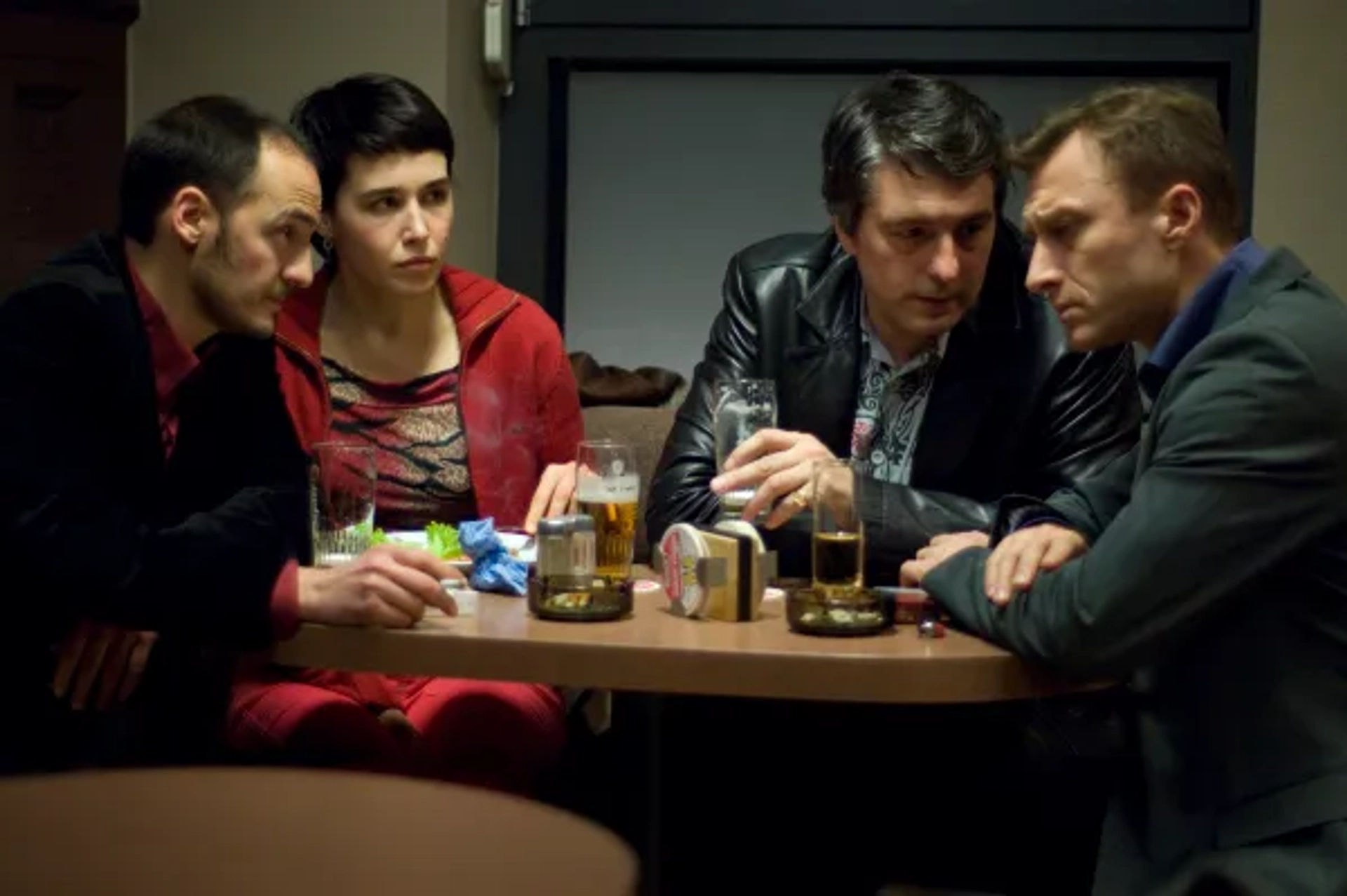 Grigori Manoukov, Fabrizio Rongione, Anton Yakovlev, and Arta Dobroshi in Lorna's Silence (2008)