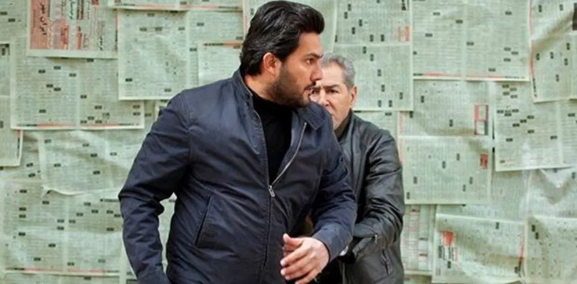 Faramarz Gharibian and Hamed Behdad in There Will Be Blood on Wednesday (2015)