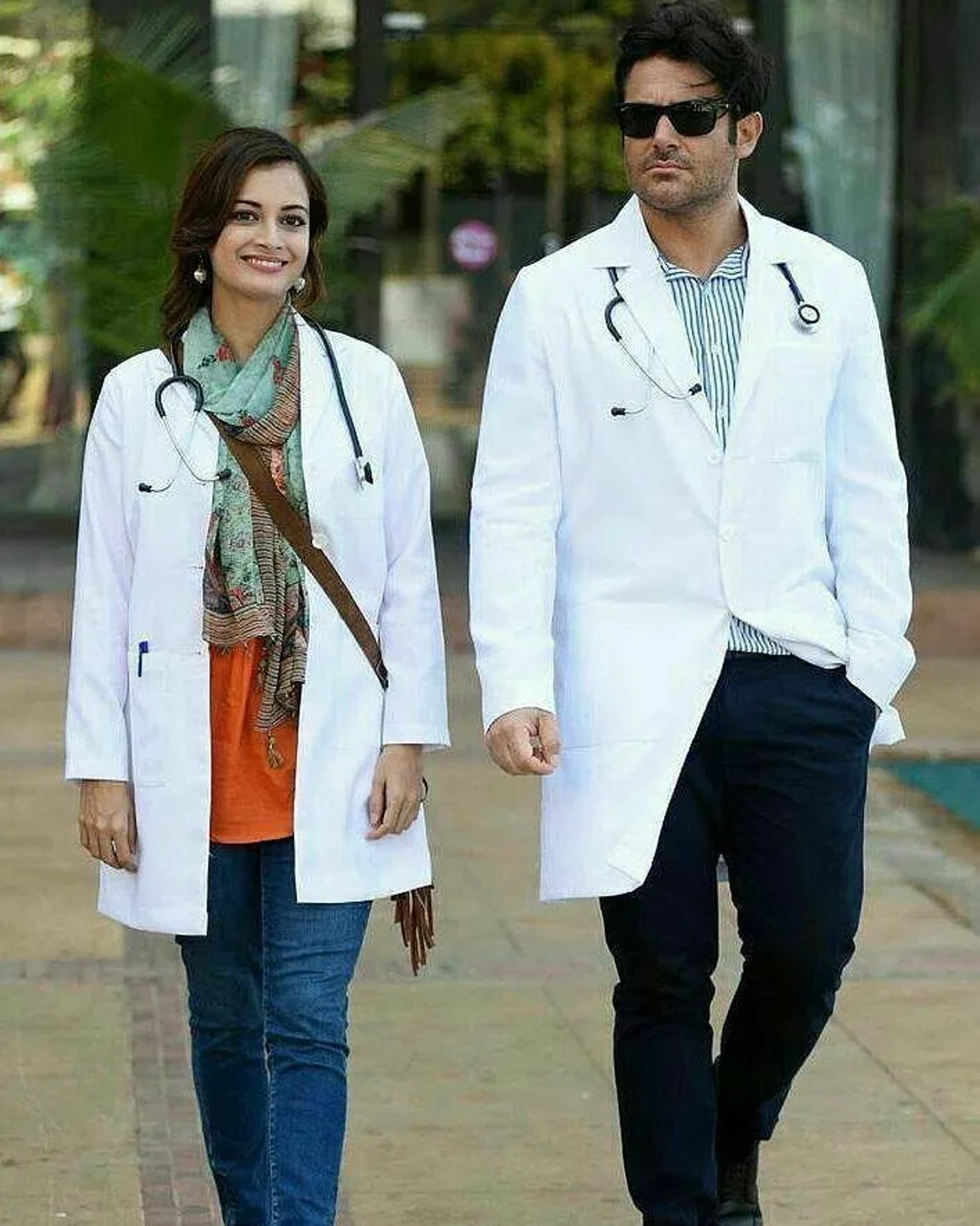 Dia Mirza and Mohammad Reza Golzar in Hello Mumbai (2016)