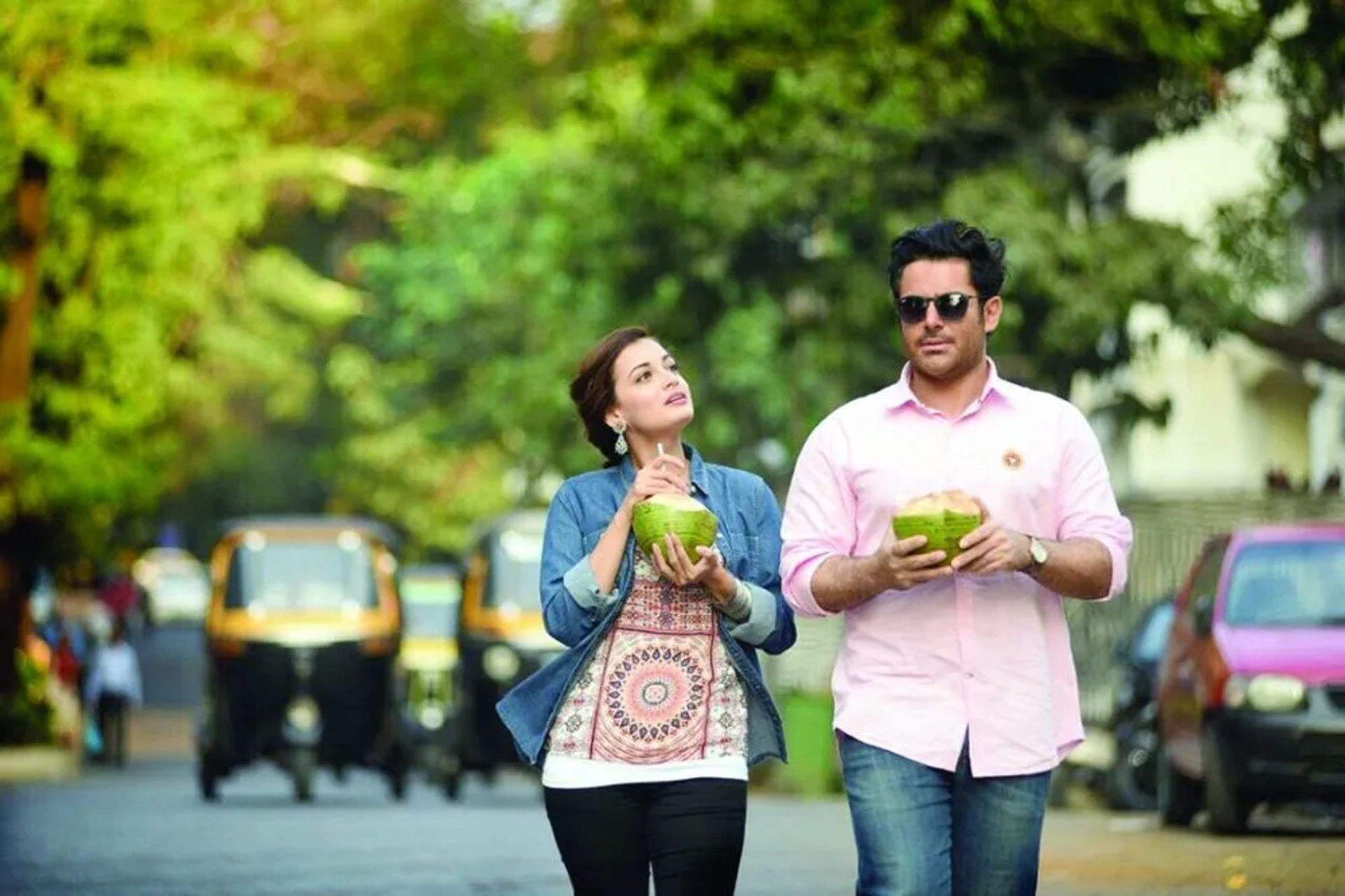 Dia Mirza and Mohammad Reza Golzar in Hello Mumbai (2016)