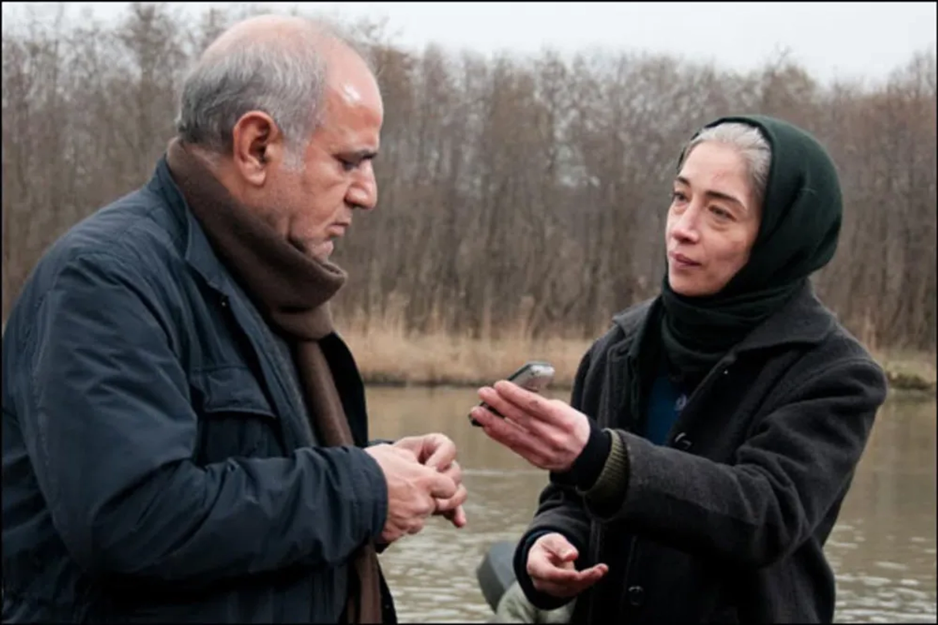 Parviz Parastui and Pantea Panahiha in The Buffalo (2015)