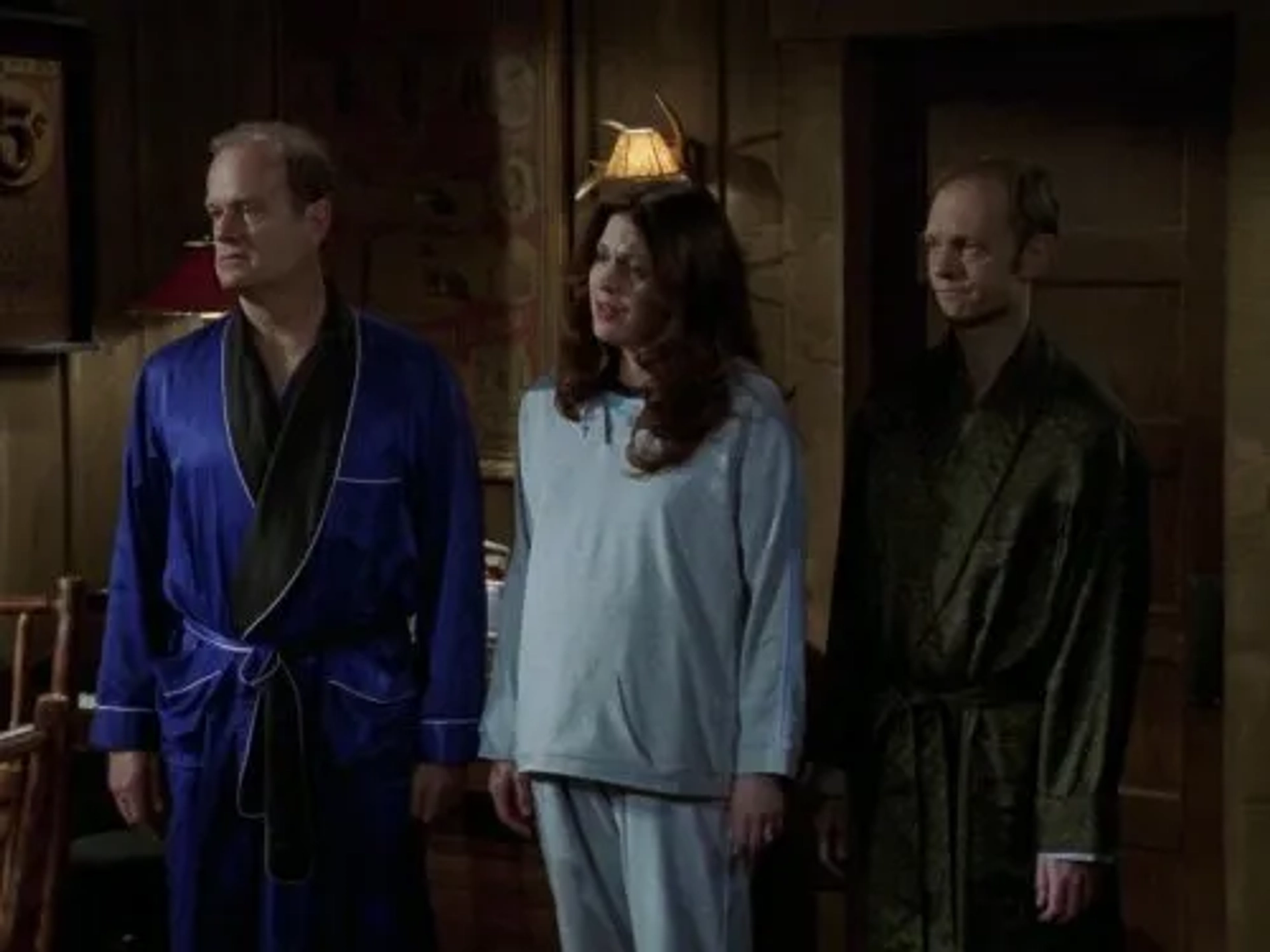 Kelsey Grammer, David Hyde Pierce, and Jane Leeves in Frasier (1993)