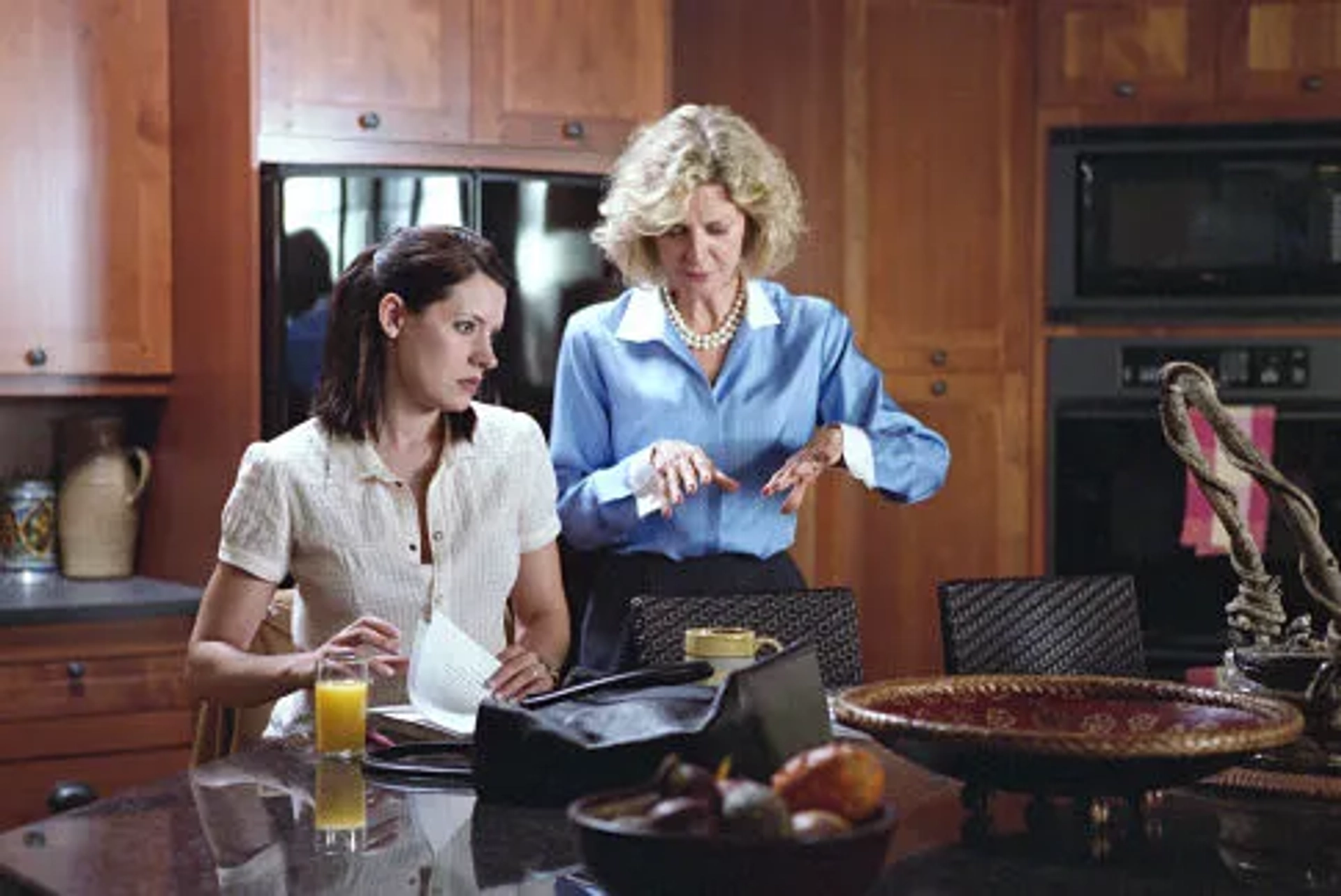 Hank Azaria, Blythe Danner, and Paget Brewster in Pilot (2004)