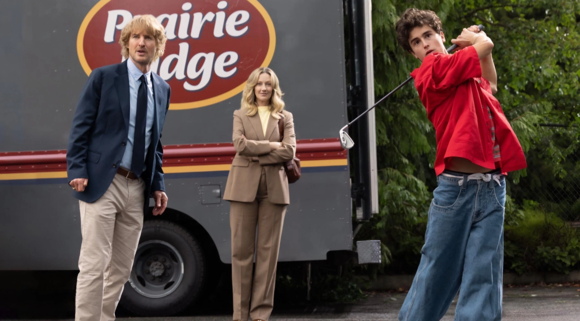 Owen Wilson, Judy Greer, and Peter Dager in Stick (2025)