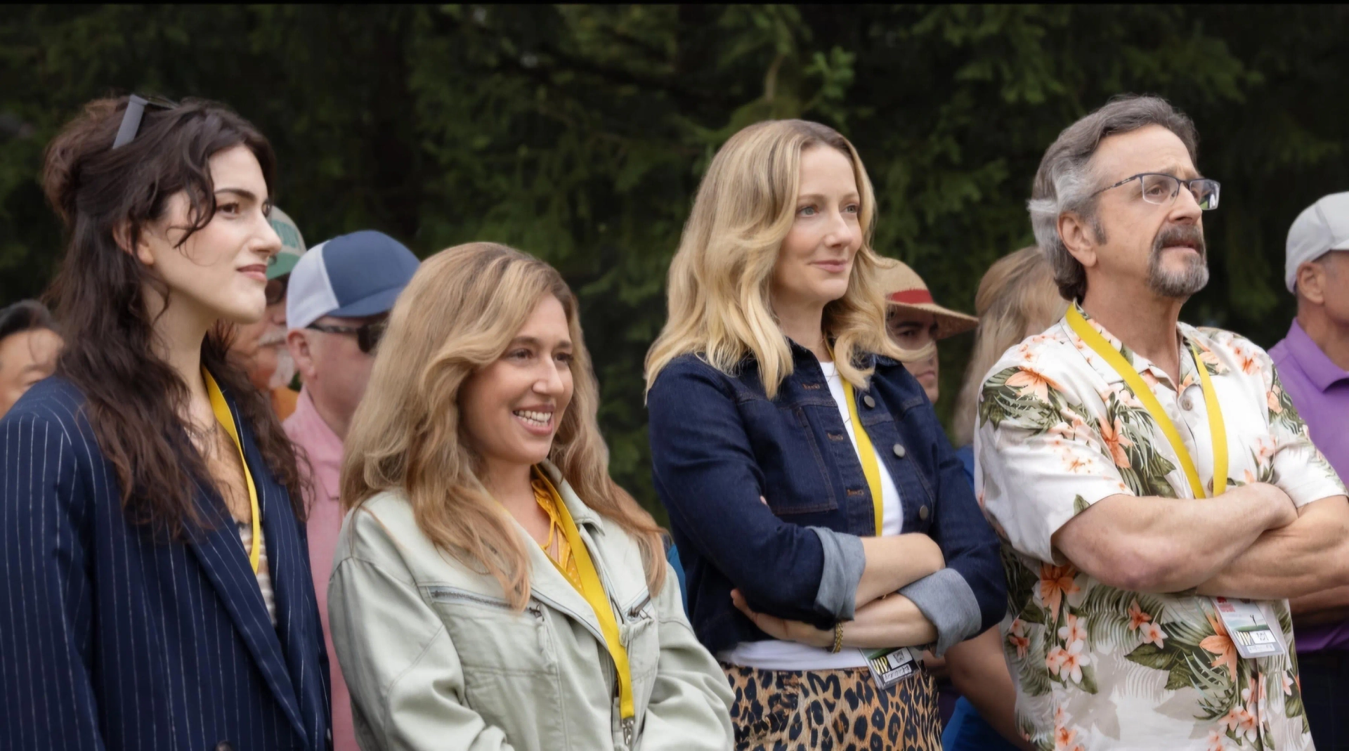 Judy Greer, Marc Maron, Lilli Kay, and Mariana Treviño in Stick (2025)