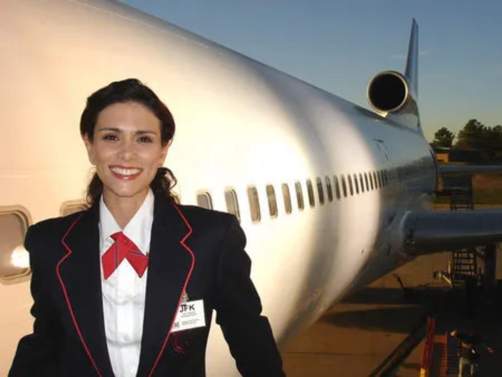 Melissa Ponzio on set as the Flight Attendant on the FX network series "Thief". Directed by John Coles.
