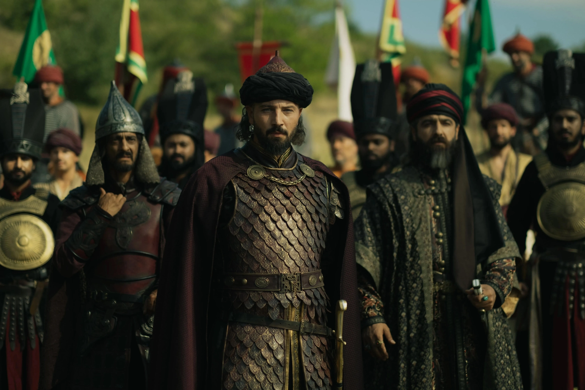 Gábor Nagypál and Murathan Muslu in Rise of the Raven (2024)