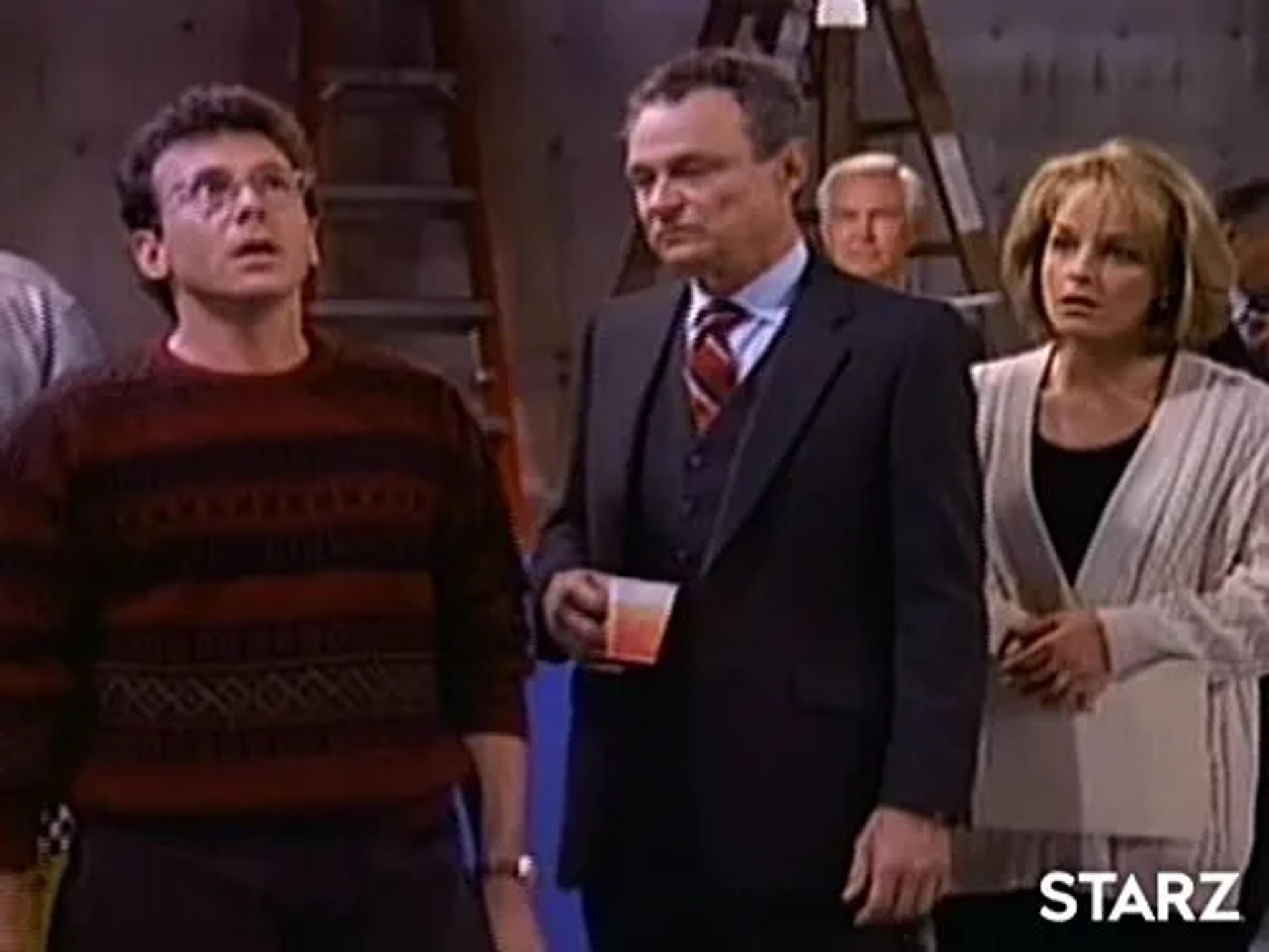 Helen Hunt, Paul Reiser, and Jerry Hardin in Mad About You (1992)