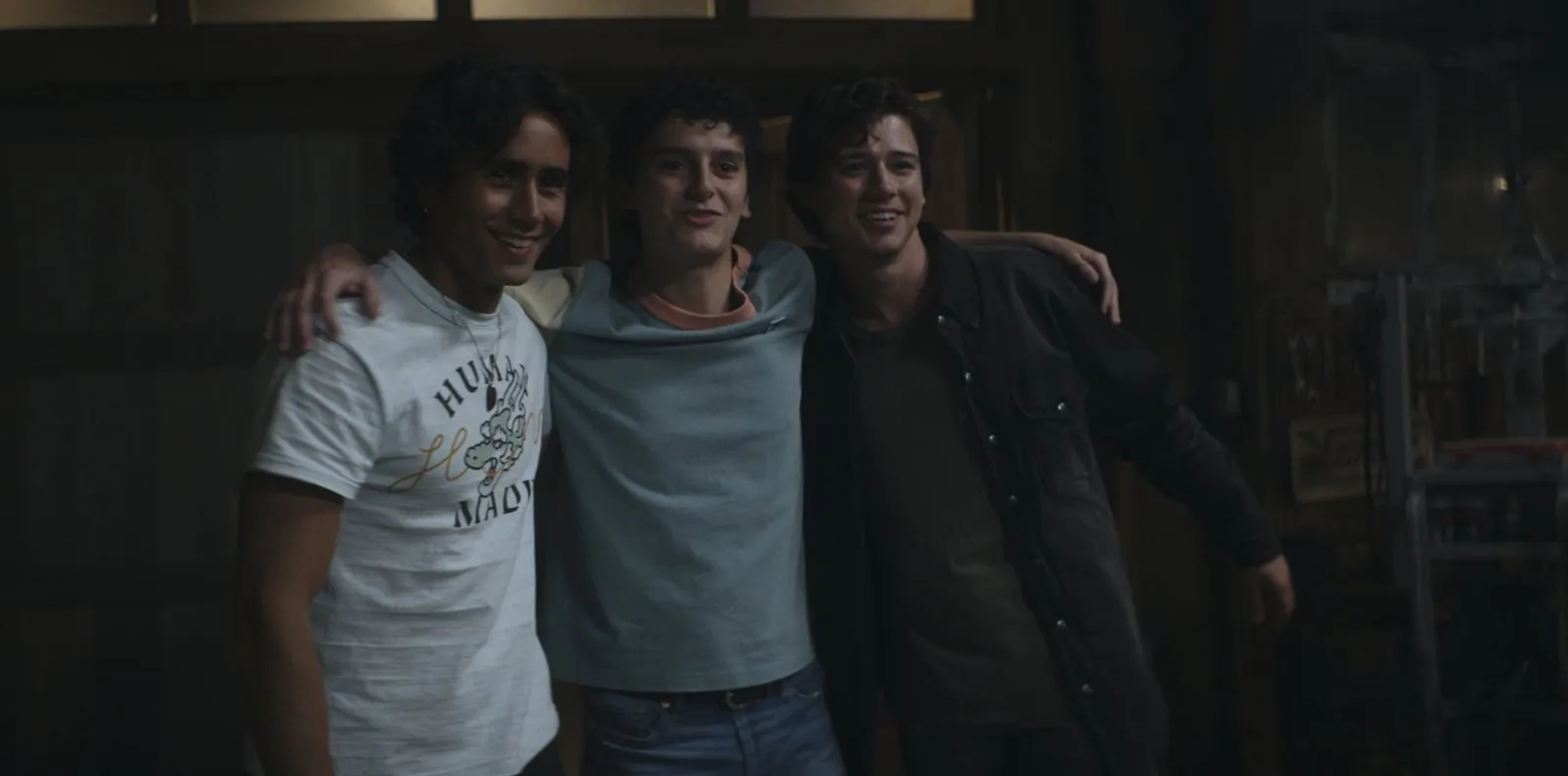 Uriah Shelton, Michael Cimino, and Nicolas Cantu in Motorheads (2025)