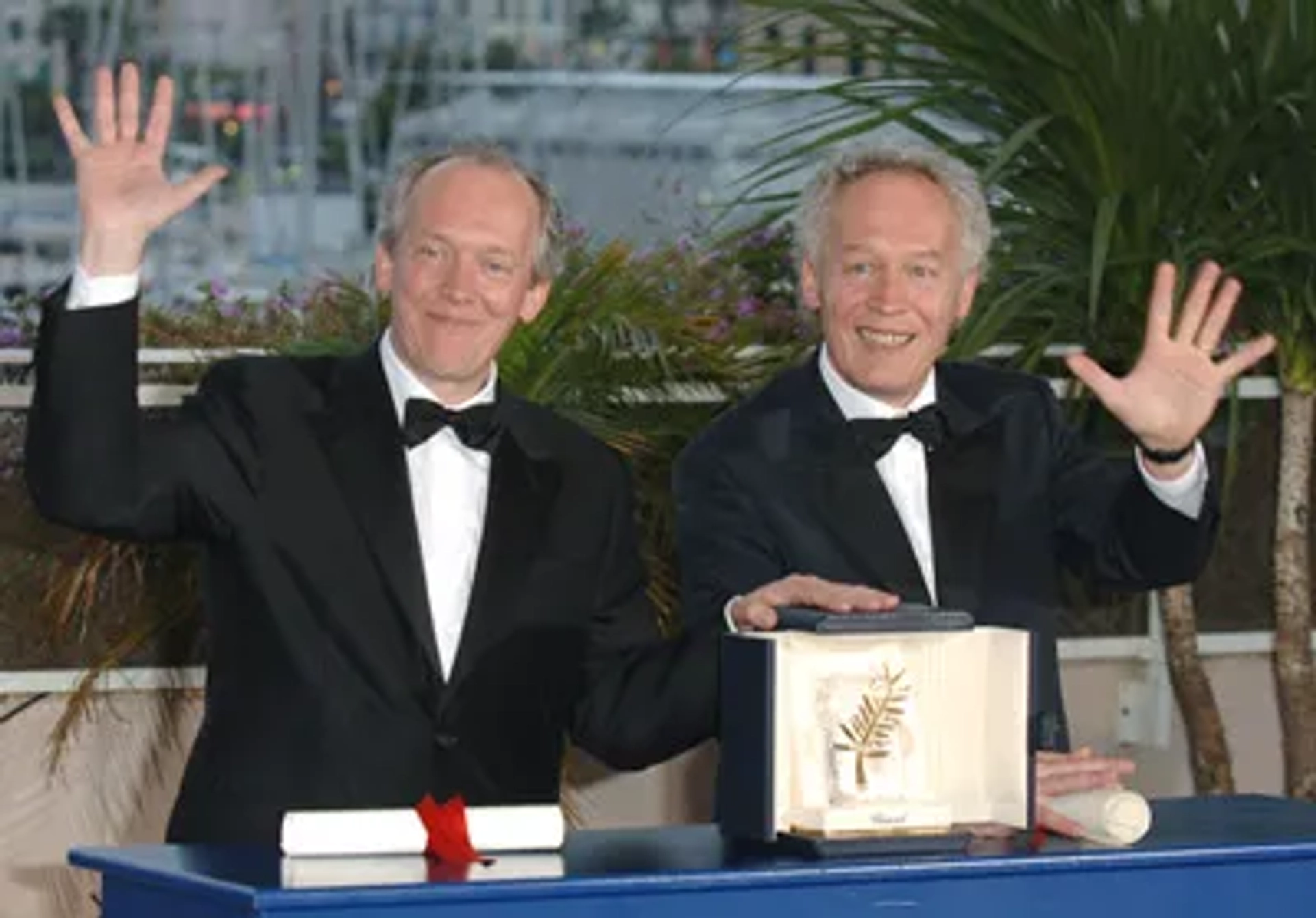 Jean-Pierre Dardenne and Luc Dardenne at an event for The Child (2005)
