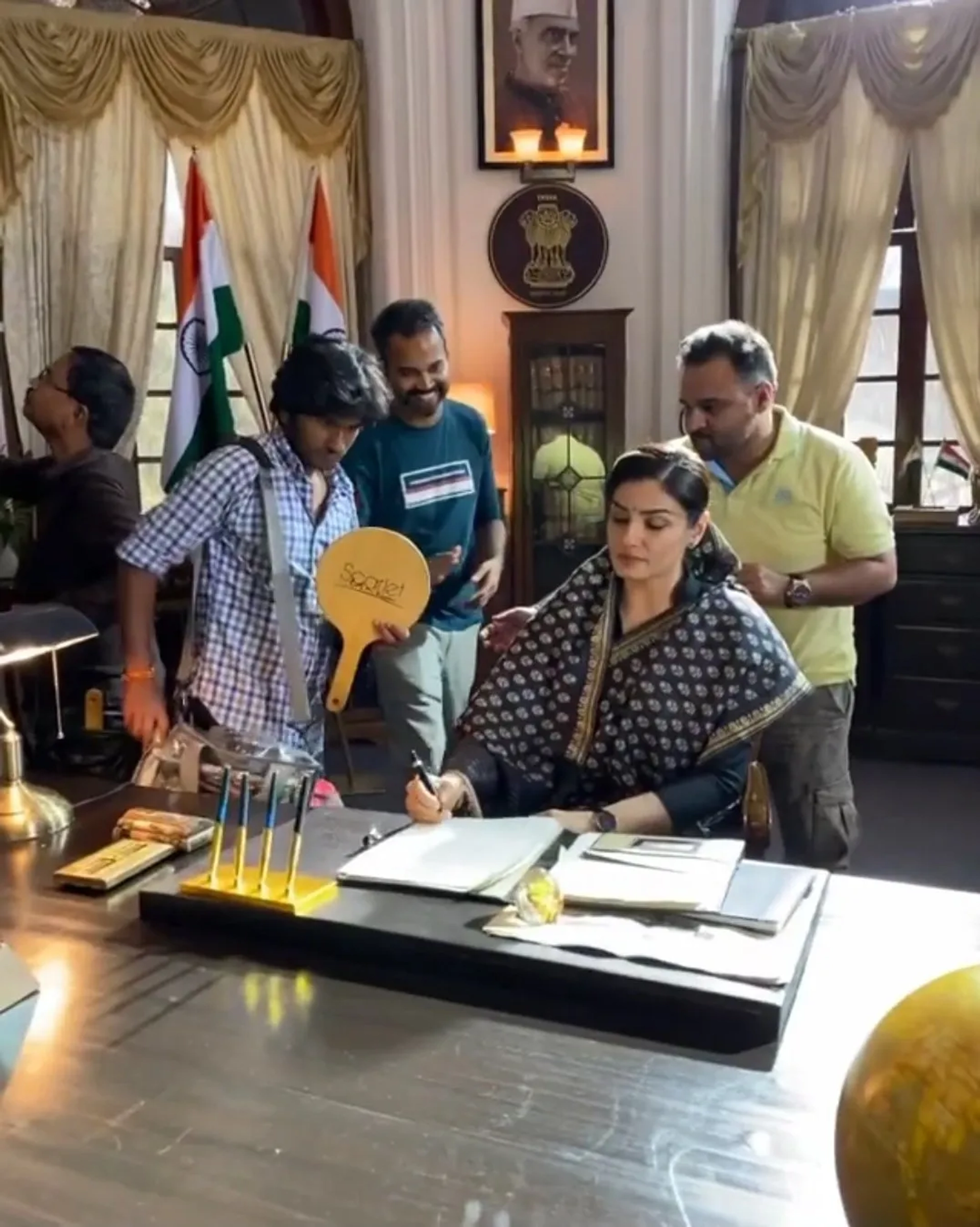 Raveena Tandon and Prashanth Neel in K.G.F: Chapter 2 (2022)