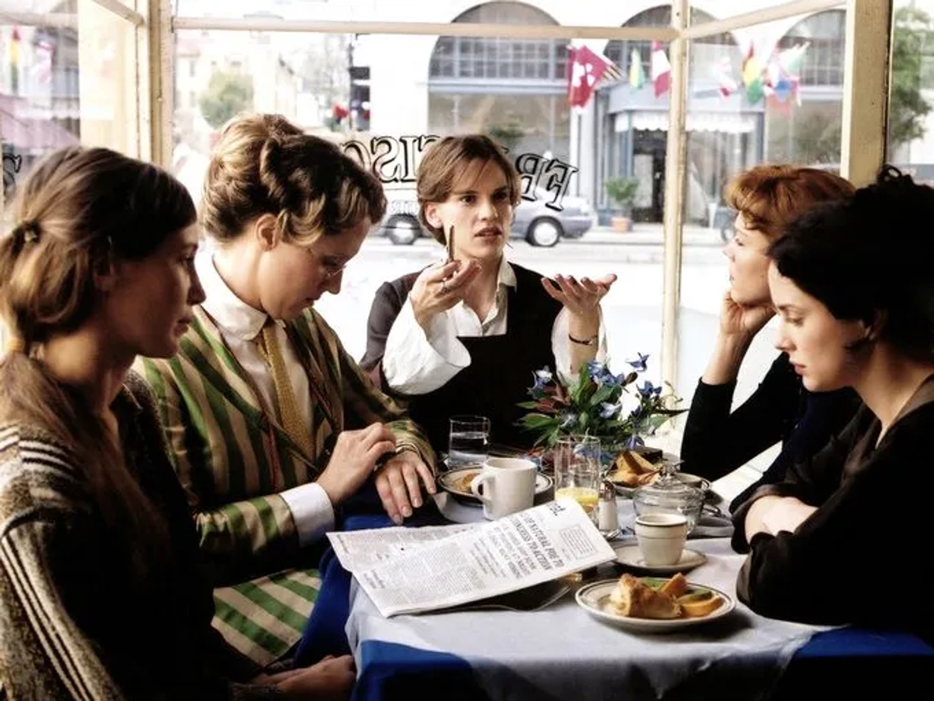 Hilary Swank, Vera Farmiga, Laura Fraser, Frances O'Connor, and Brooke Smith in Iron Jawed Angels (2004)