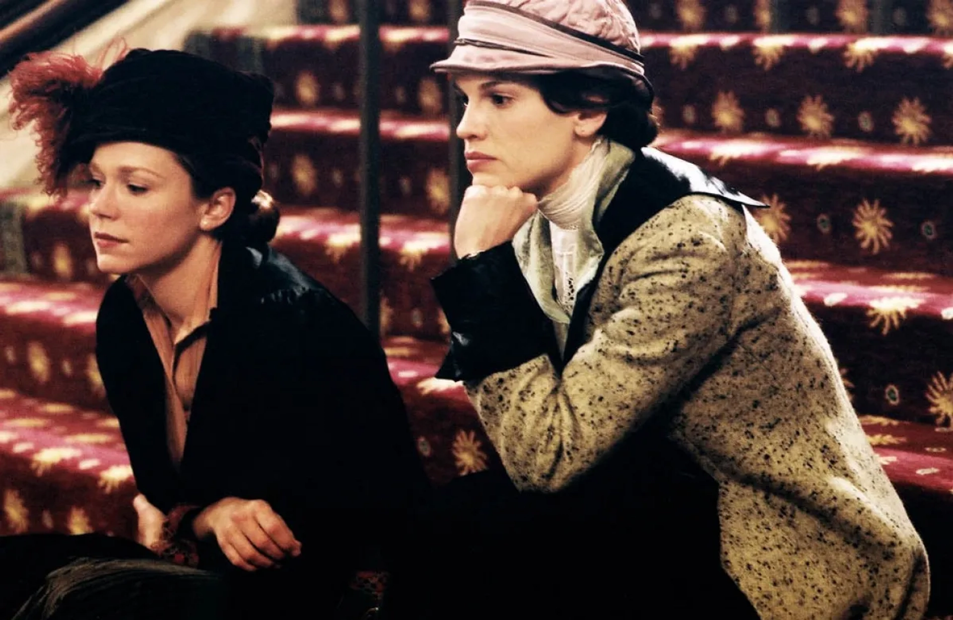 Hilary Swank and Frances O'Connor in Iron Jawed Angels (2004)