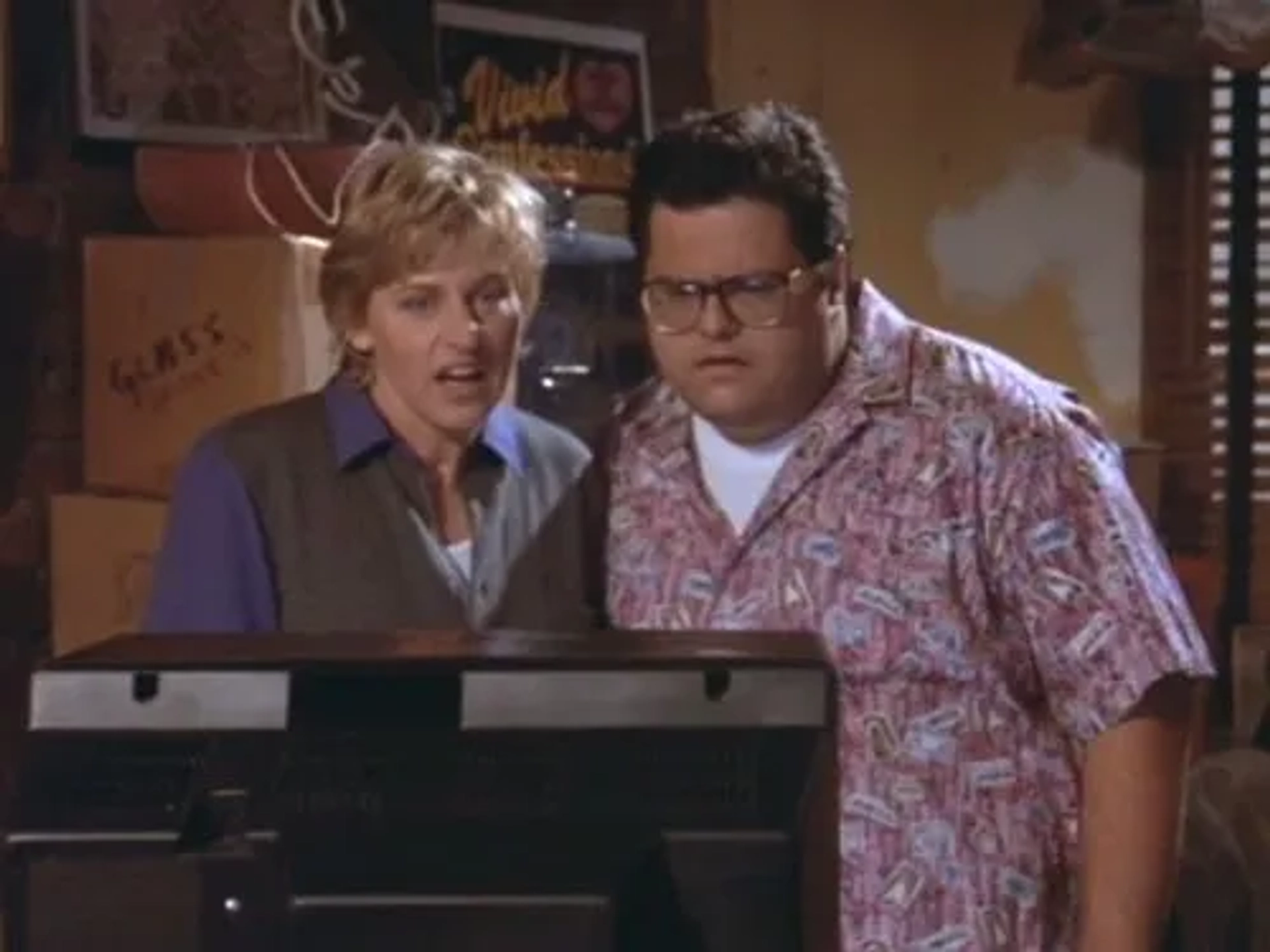 Ellen DeGeneres and David Anthony Higgins in Ellen (1994)