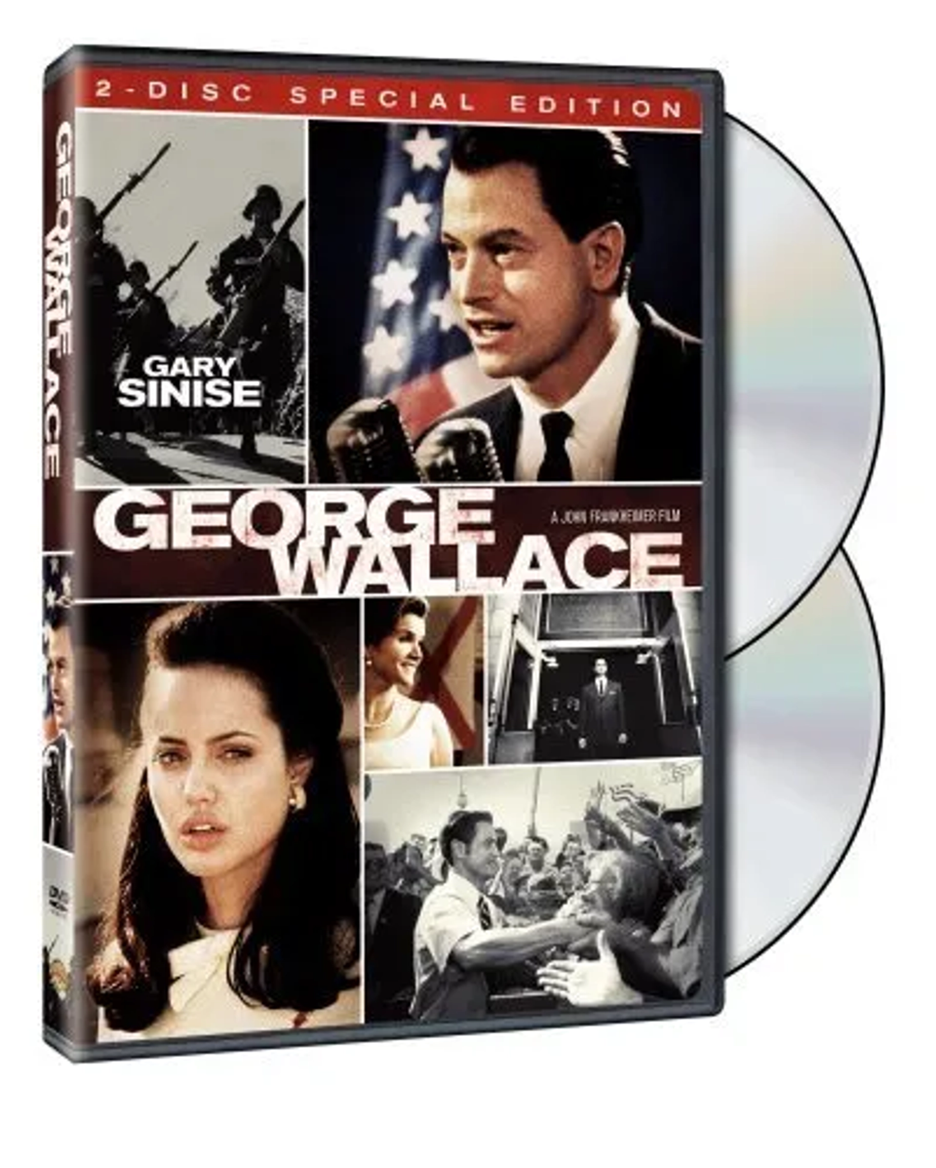 Gary Sinise and Angelina Jolie in George Wallace (1997)