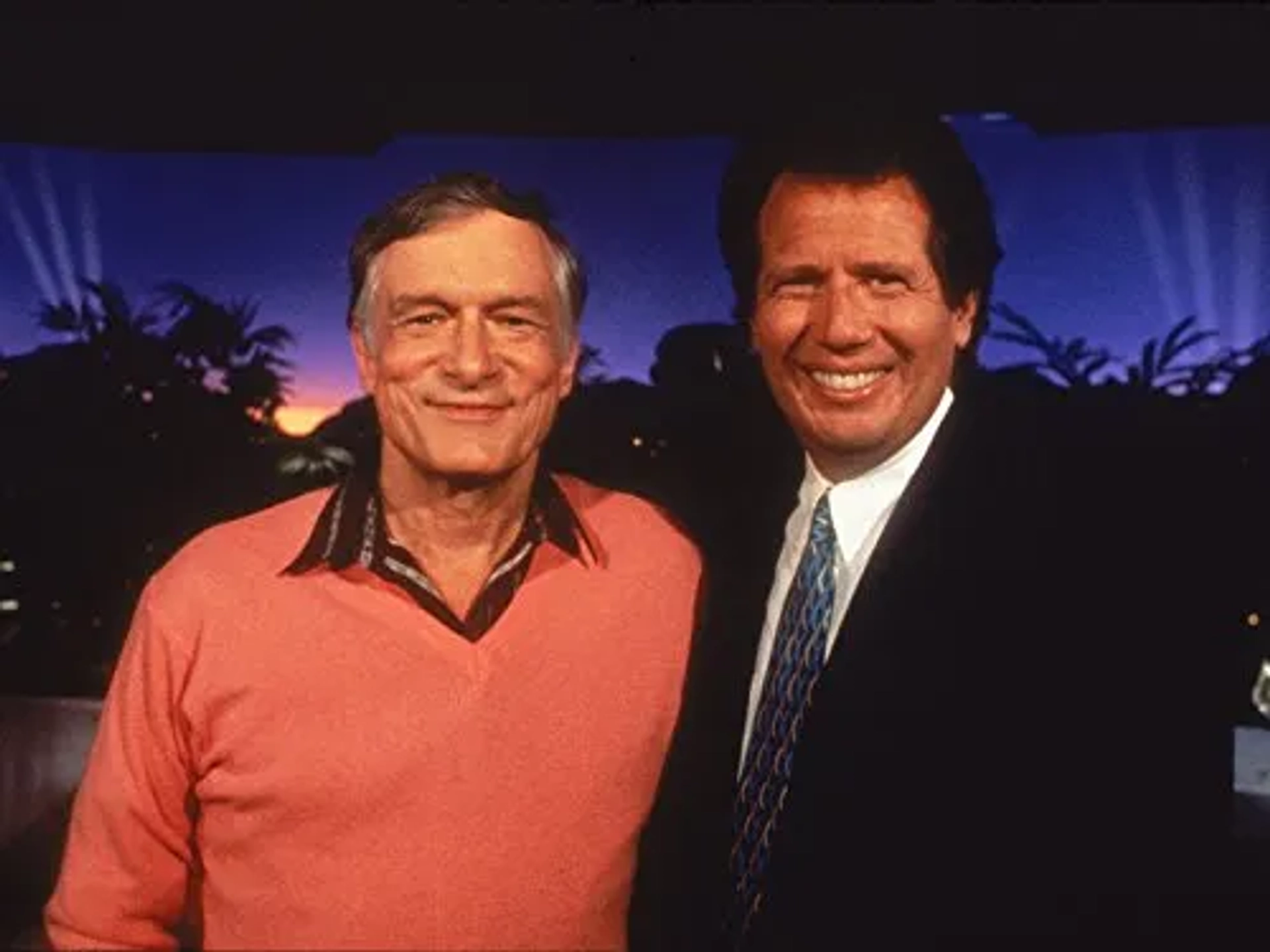 Hugh Hefner and Garry Shandling in The Larry Sanders Show (1992)