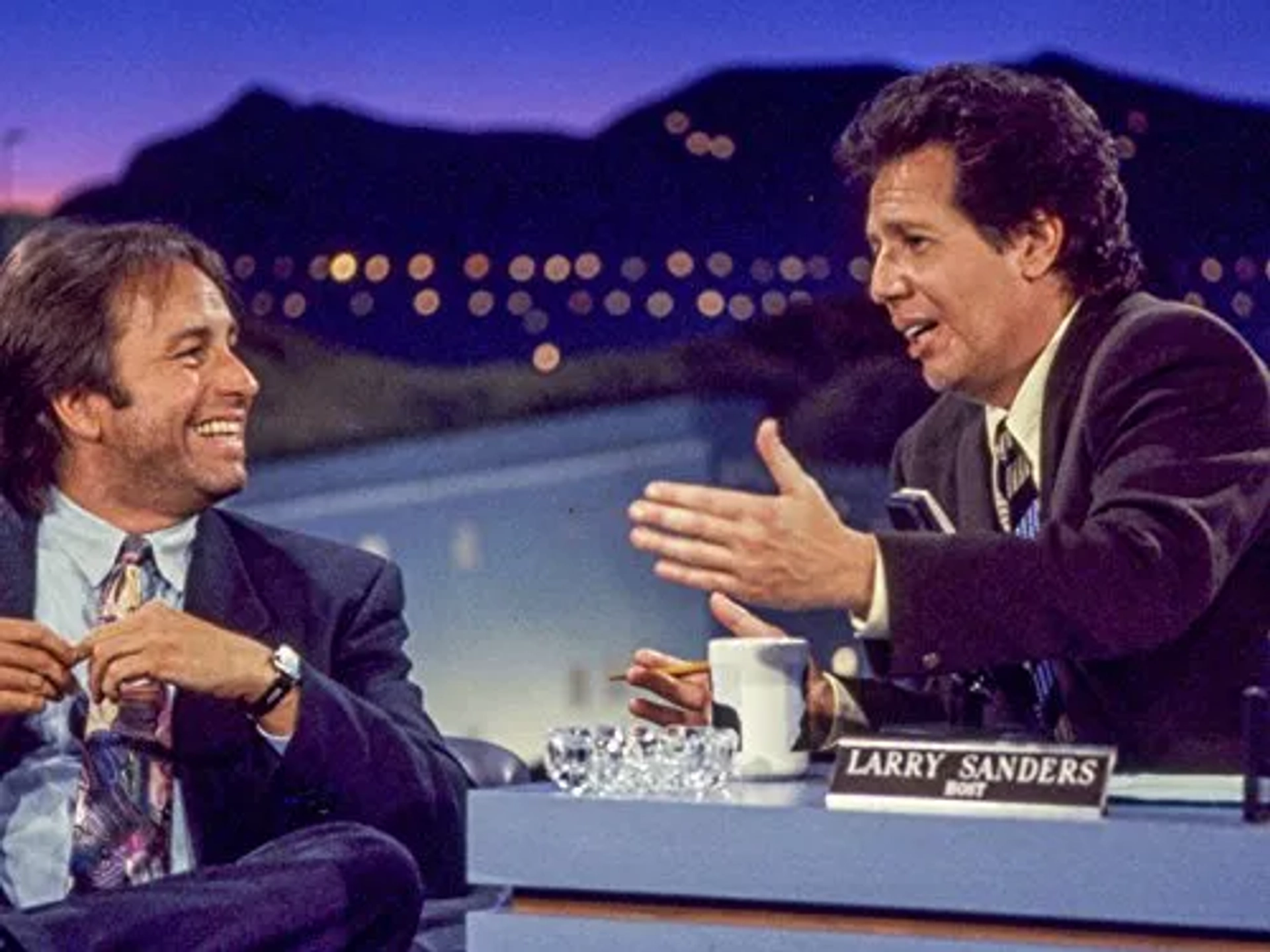 John Ritter and Garry Shandling in The Larry Sanders Show (1992)