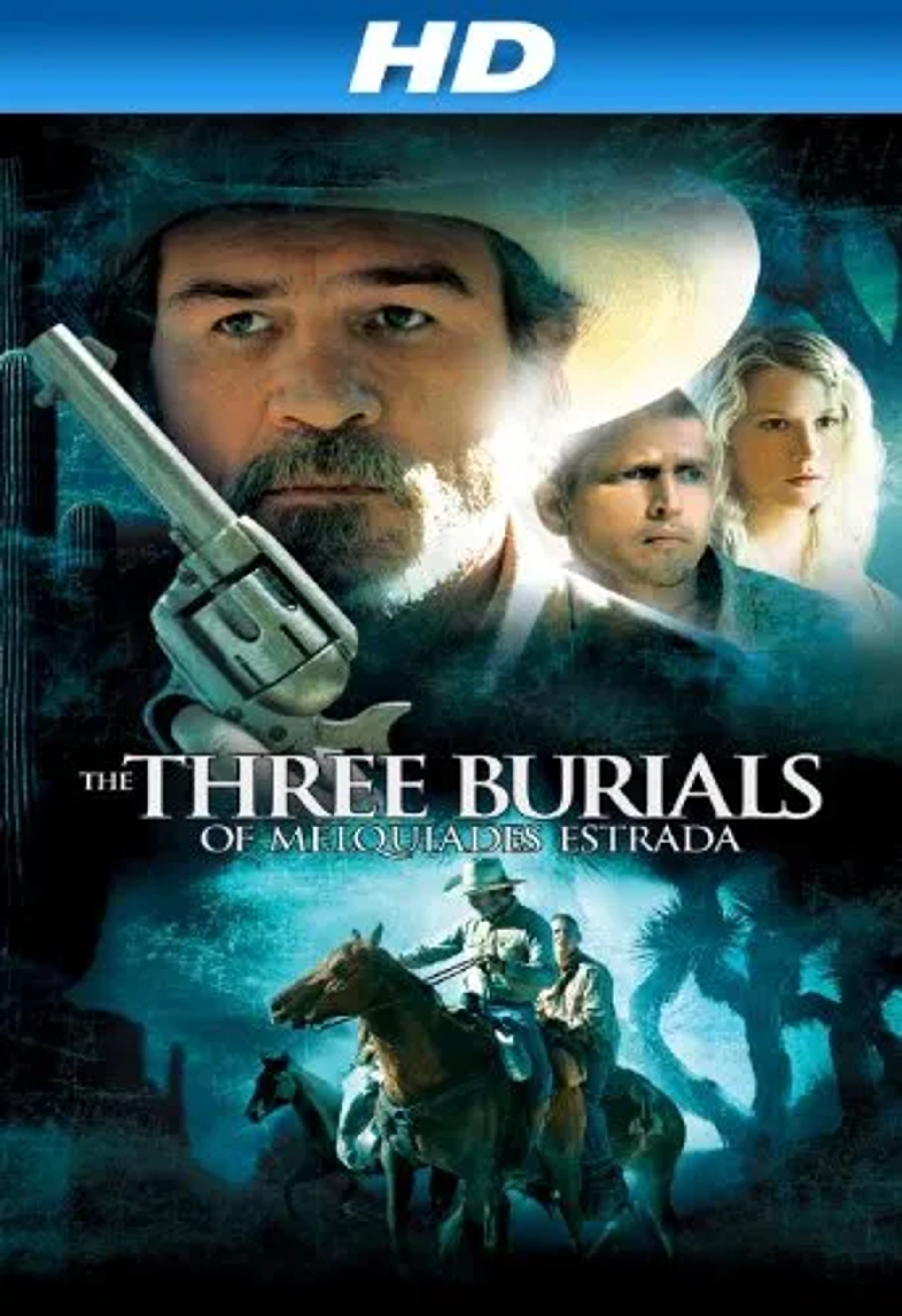 Tommy Lee Jones, Barry Pepper, and January Jones in The Three Burials of Melquiades Estrada (2005)