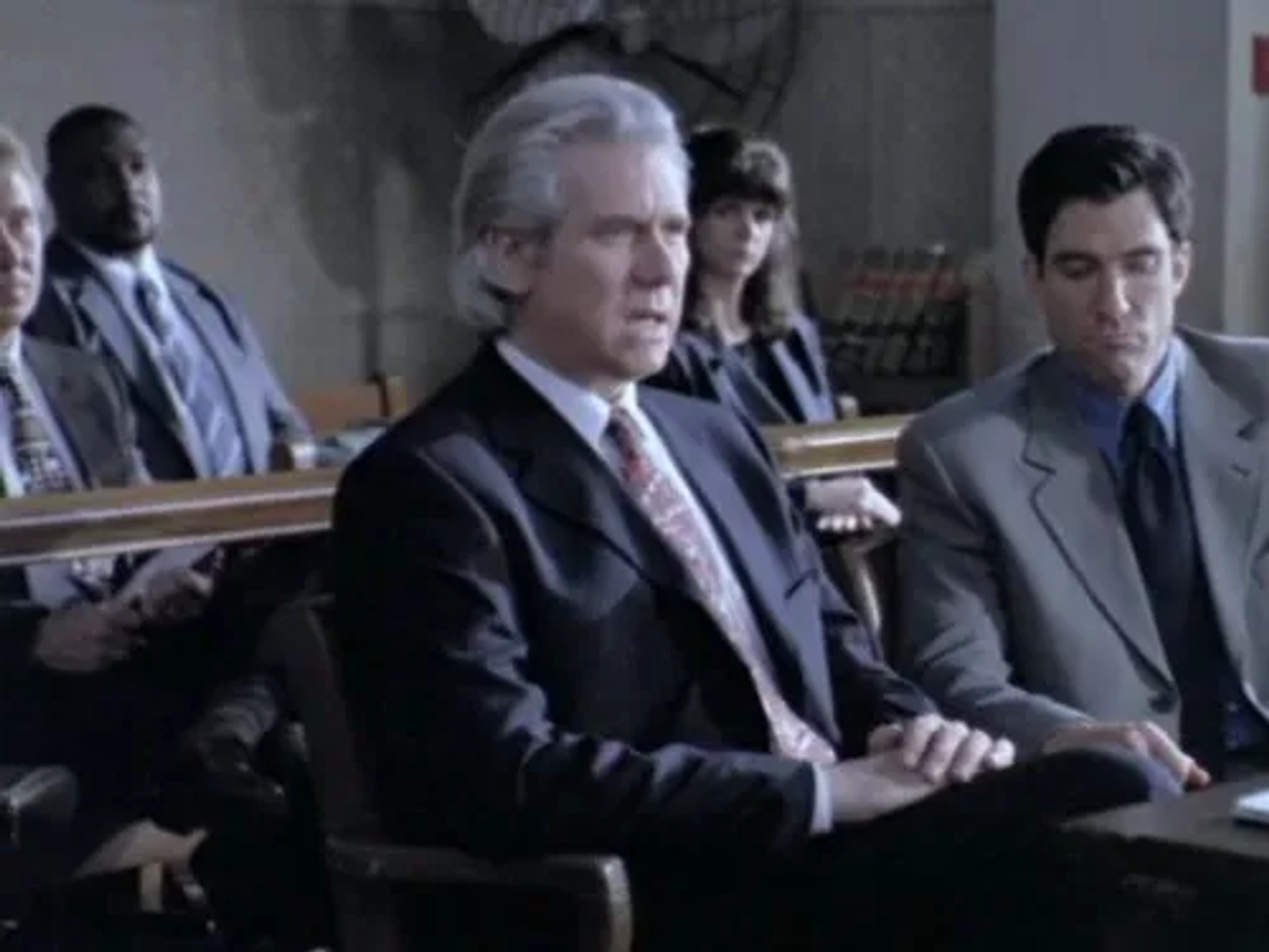 Dylan McDermott and John Larroquette in The Practice (1997)