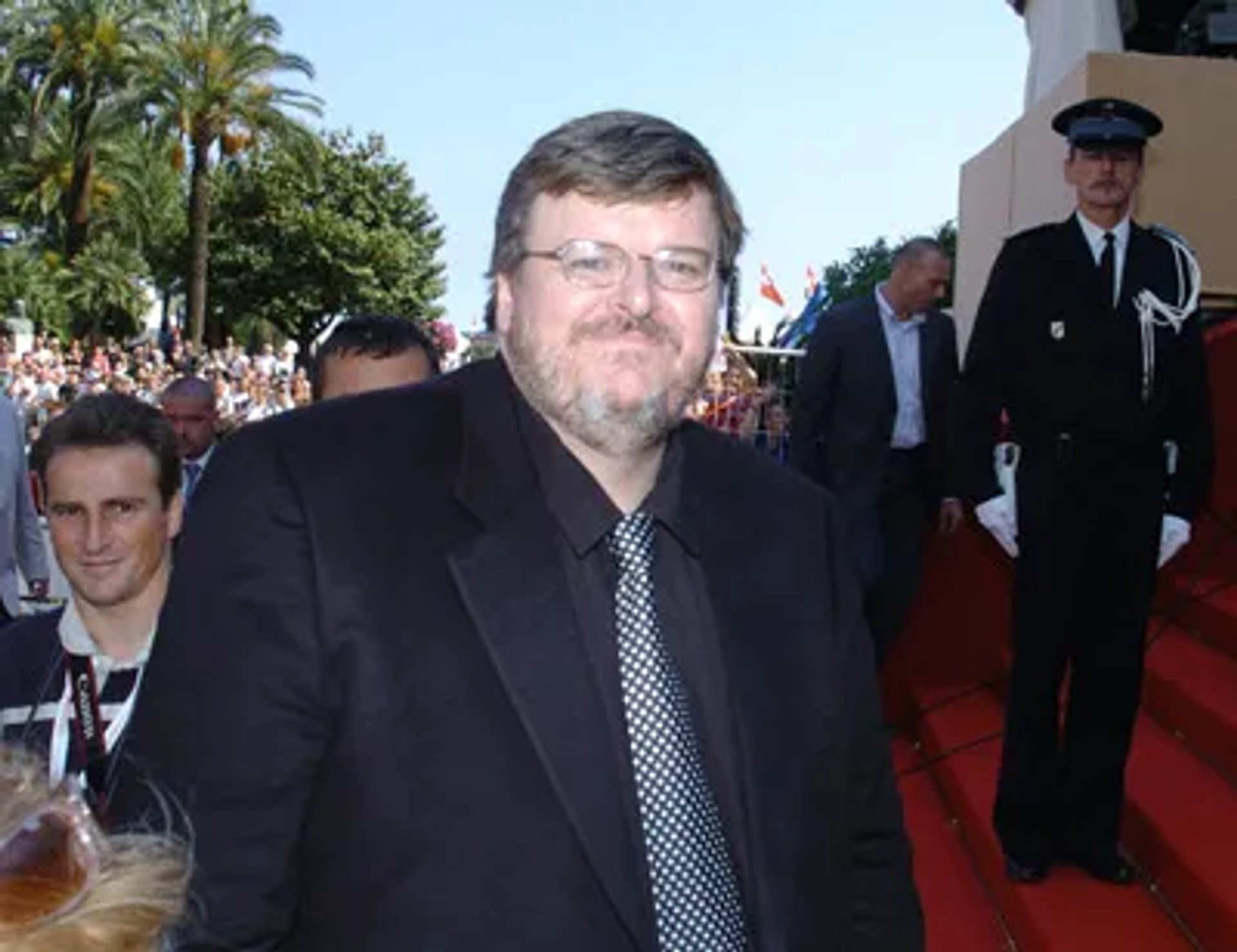Michael Moore at an event for Fahrenheit 9/11 (2004)