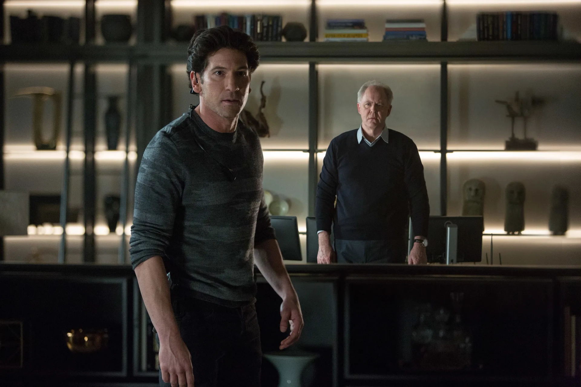 John Lithgow and Jon Bernthal in The Accountant (2016)