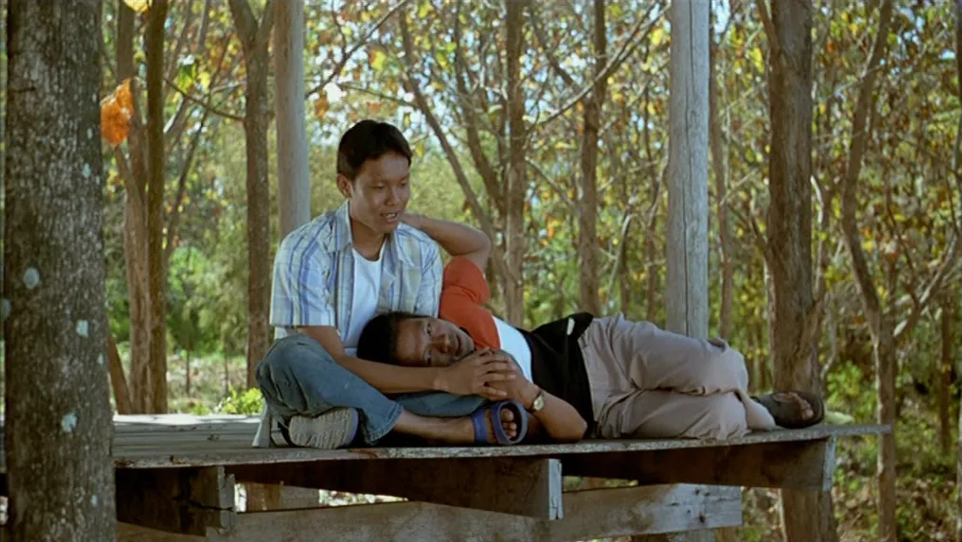 Sakda Kaewbuadee and Banlop Lomnoi in Tropical Malady (2004)