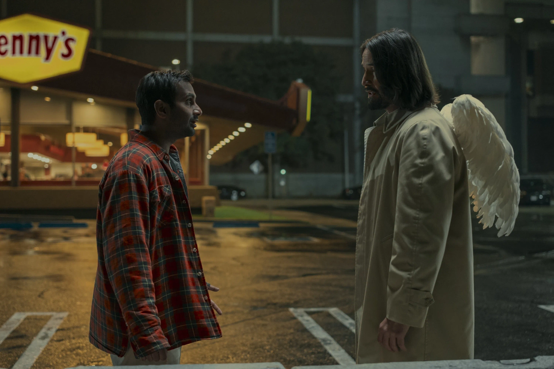 Keanu Reeves and Aziz Ansari in Good Fortune (2025)