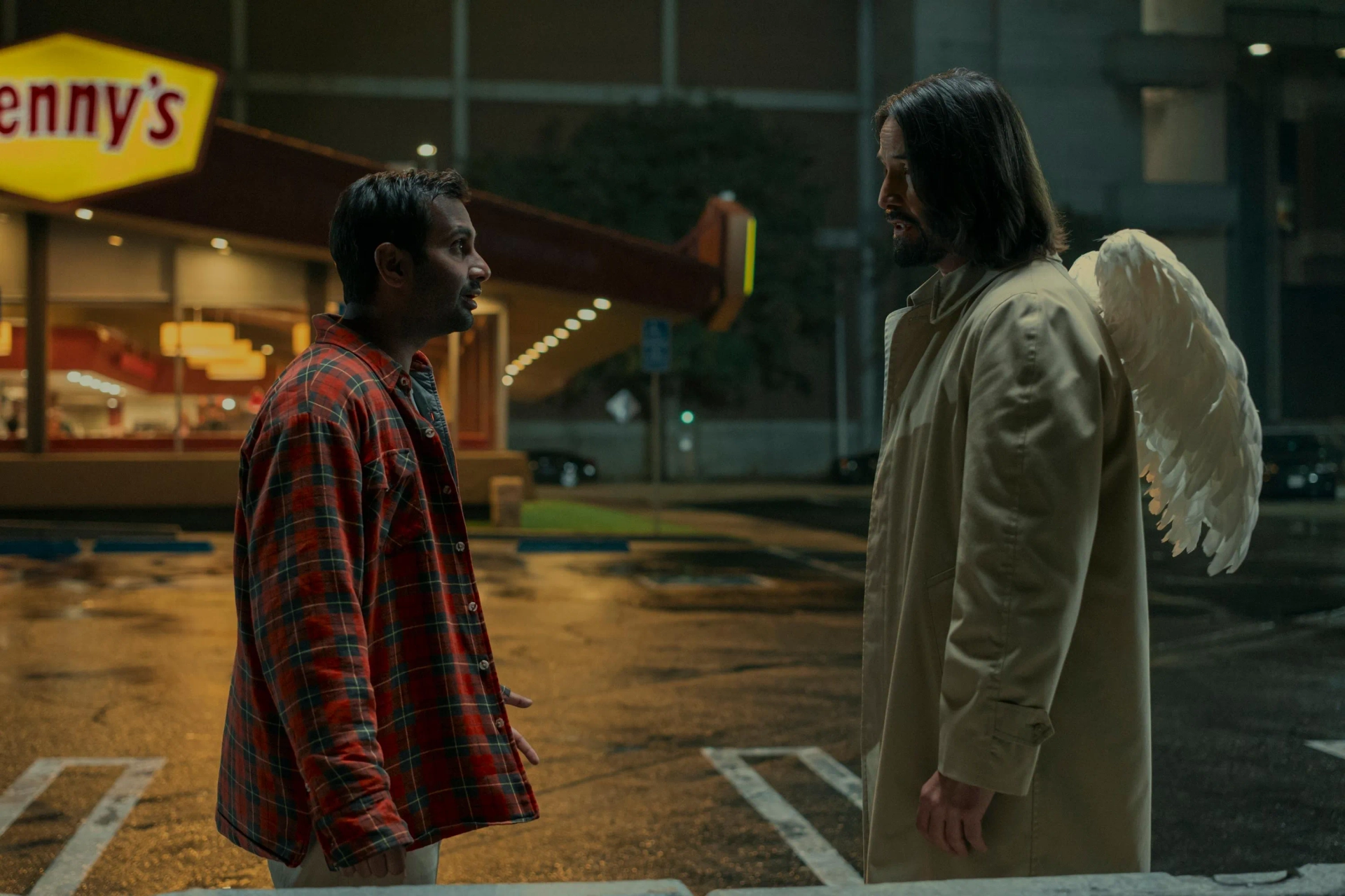 Keanu Reeves and Aziz Ansari in Good Fortune (2025)