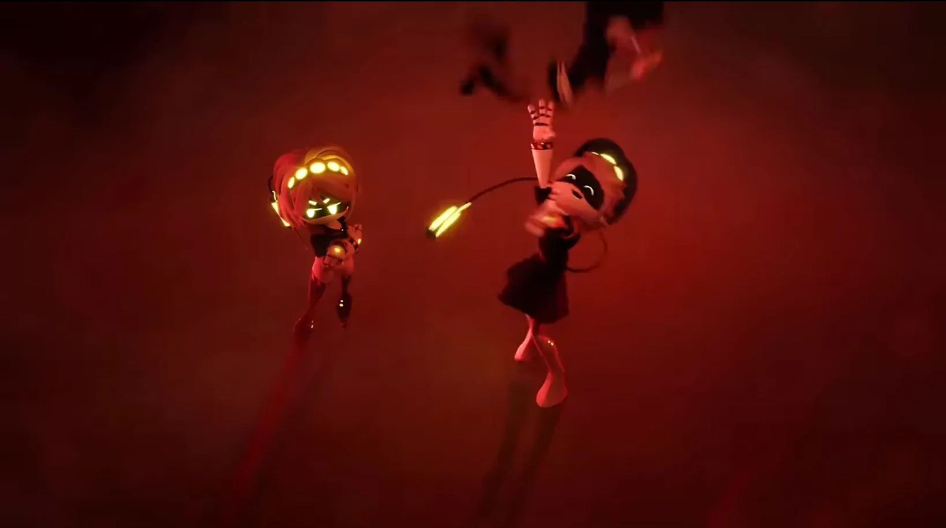 Nola Klop, Elsie Lovelock, and Michael Kovach in Murder Drones (2021)