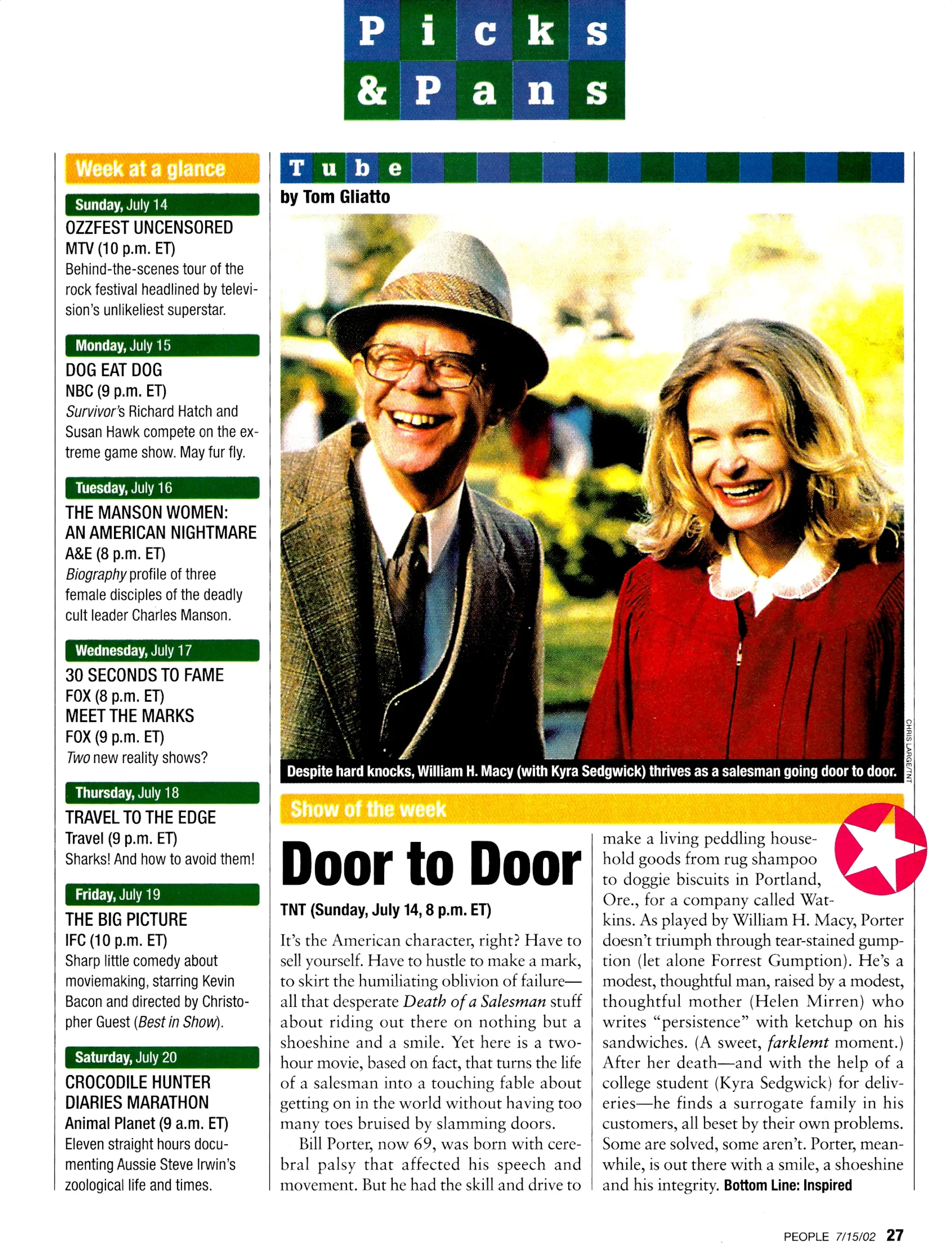 William H. Macy and Kyra Sedgwick in Door to Door (2002)