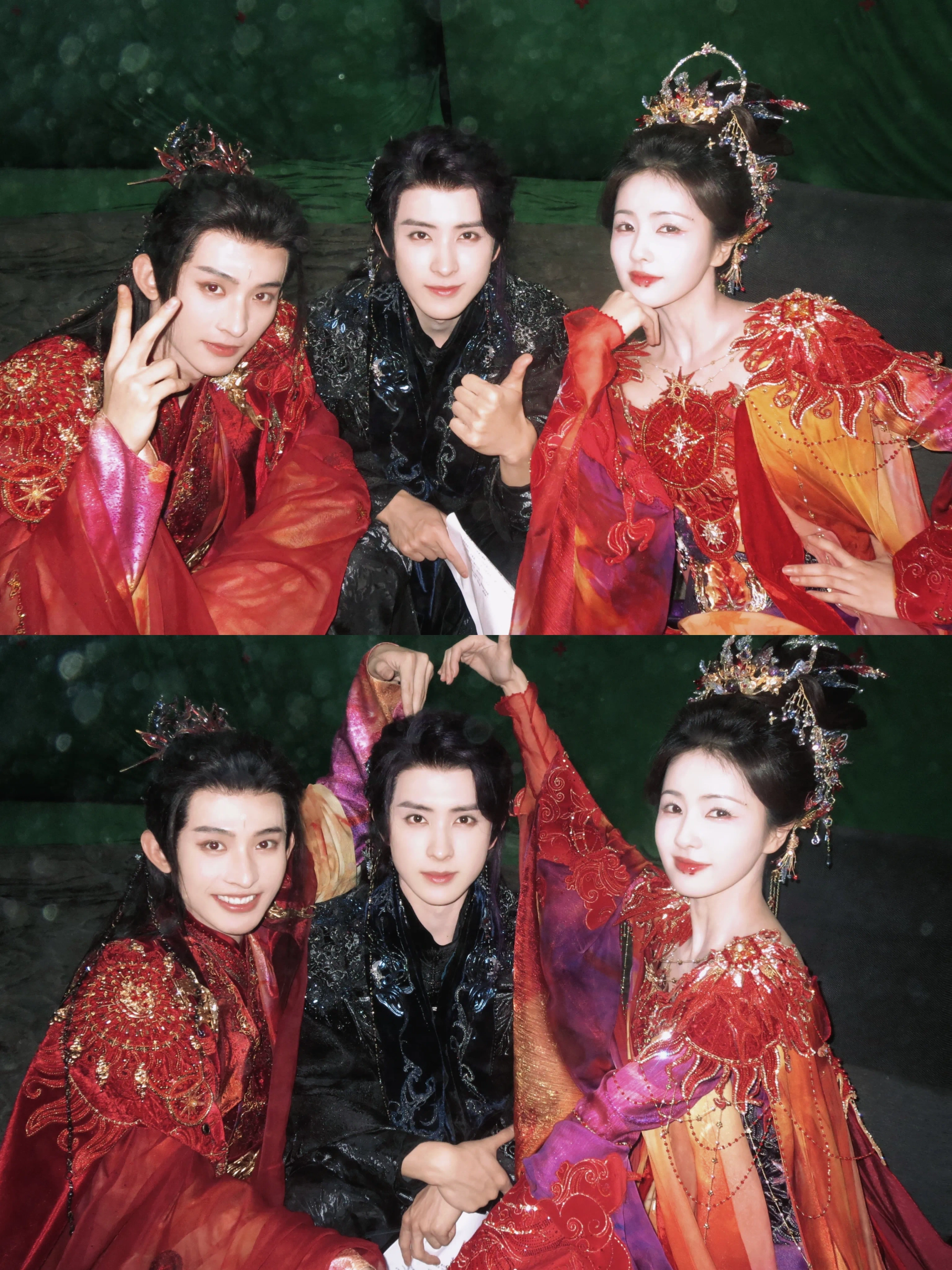 Ruipeng Ao, Huasen Chang, and Lu Bai in Moonlight Mystique (2025)