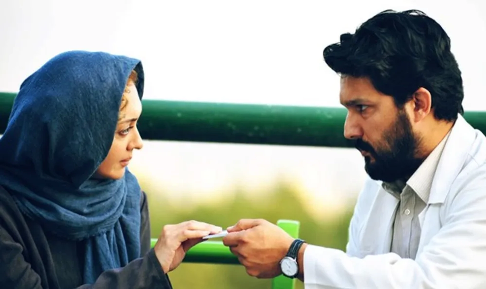 Niki Karimi and Hamed Behdad in Life Is Elsewhere (2014)