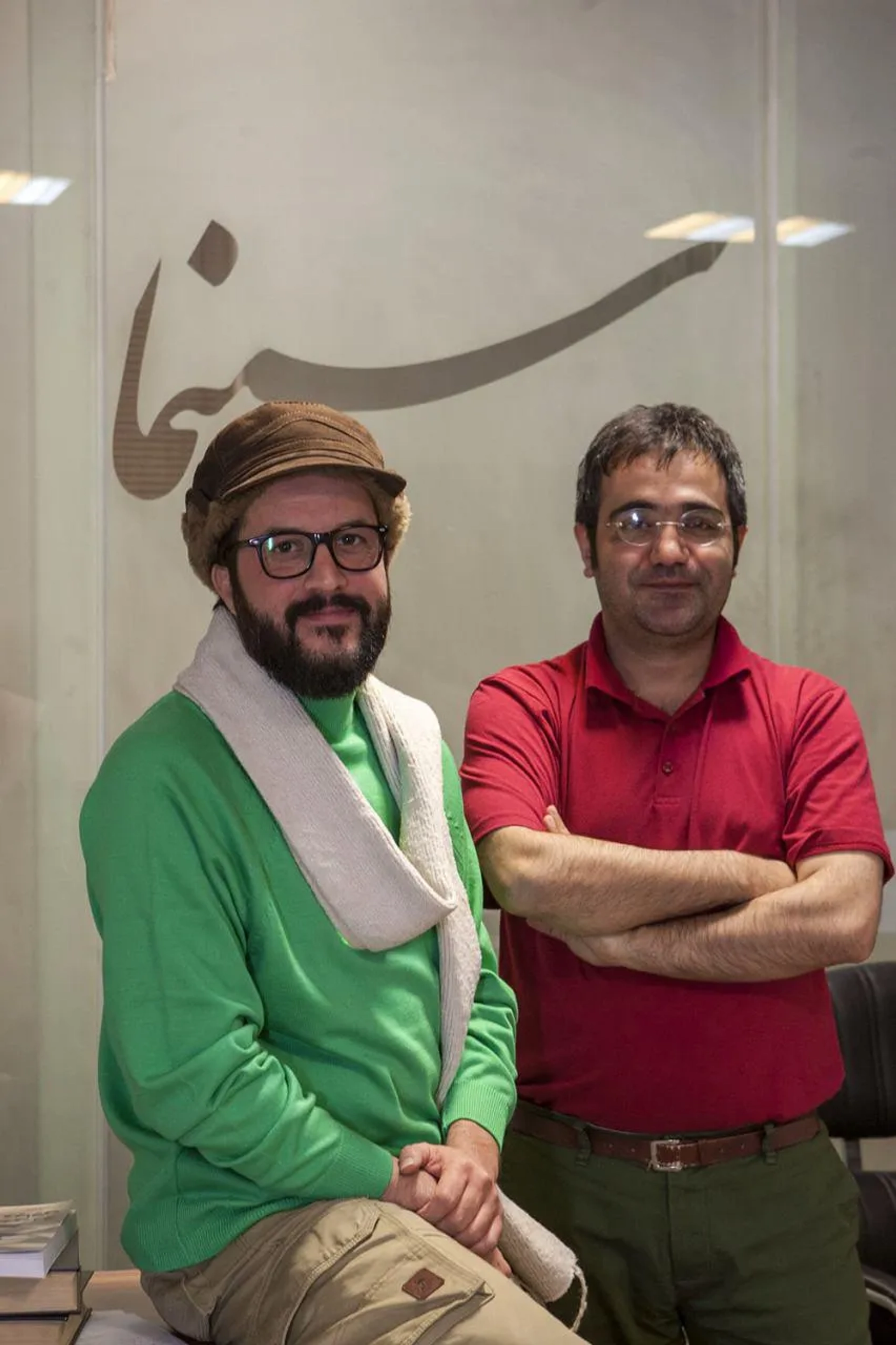 Mahdi Alimirzaee and Vahid Amirkhani at an event for In the Specified Time (2015)