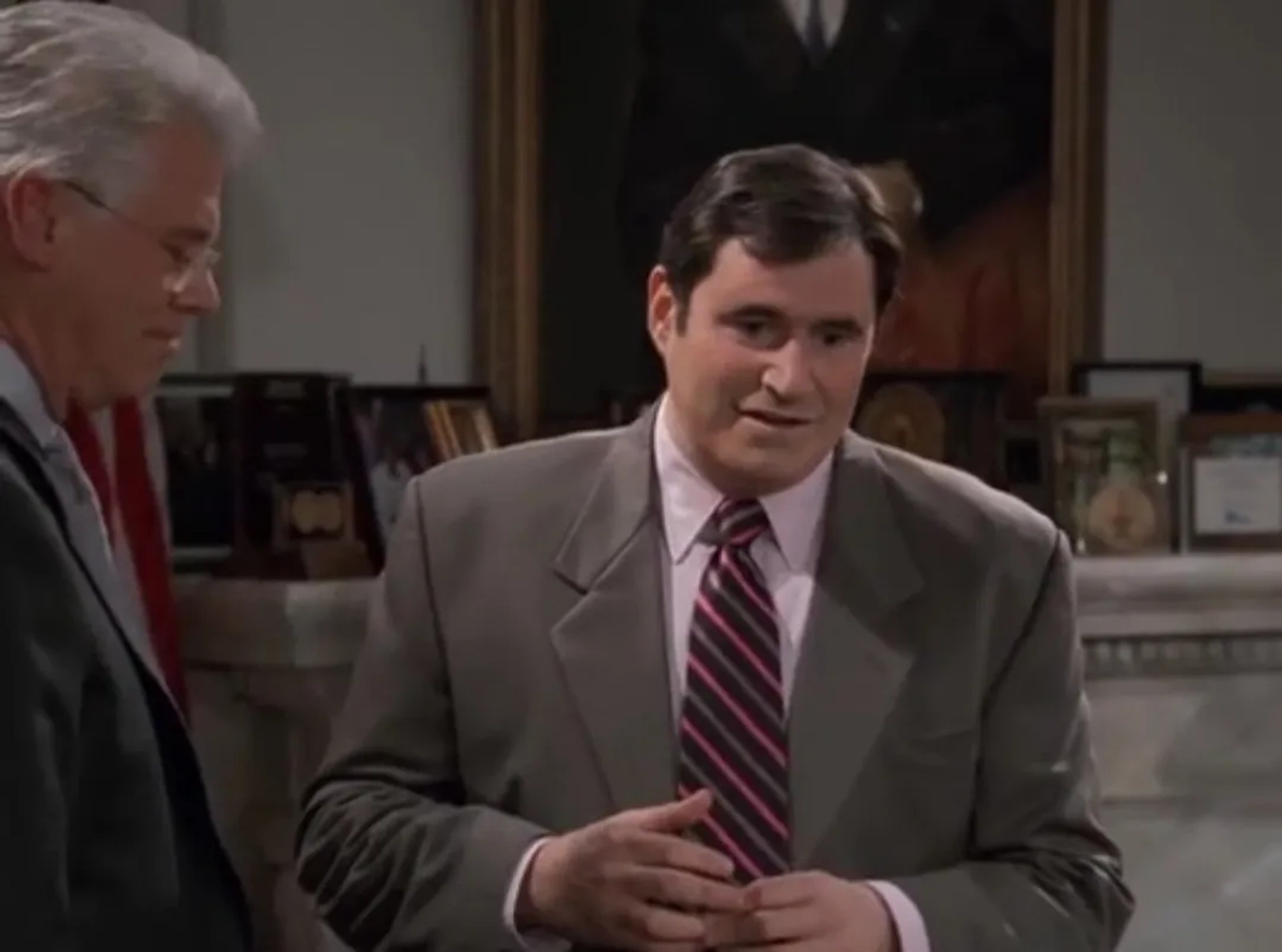 Barry Bostwick and Richard Kind in Spin City (1996)