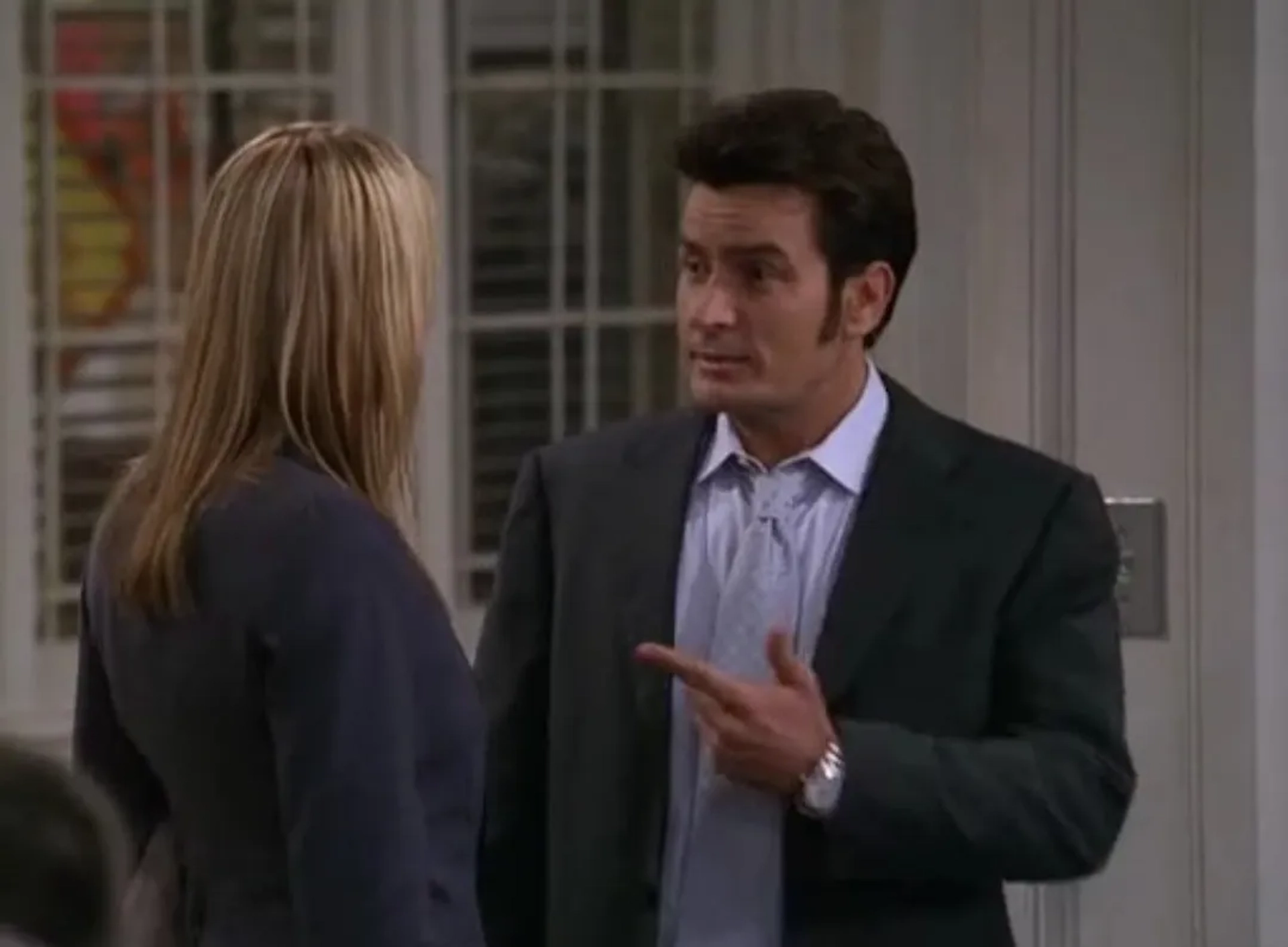 Charlie Sheen and Bree Turner in Spin City (1996)