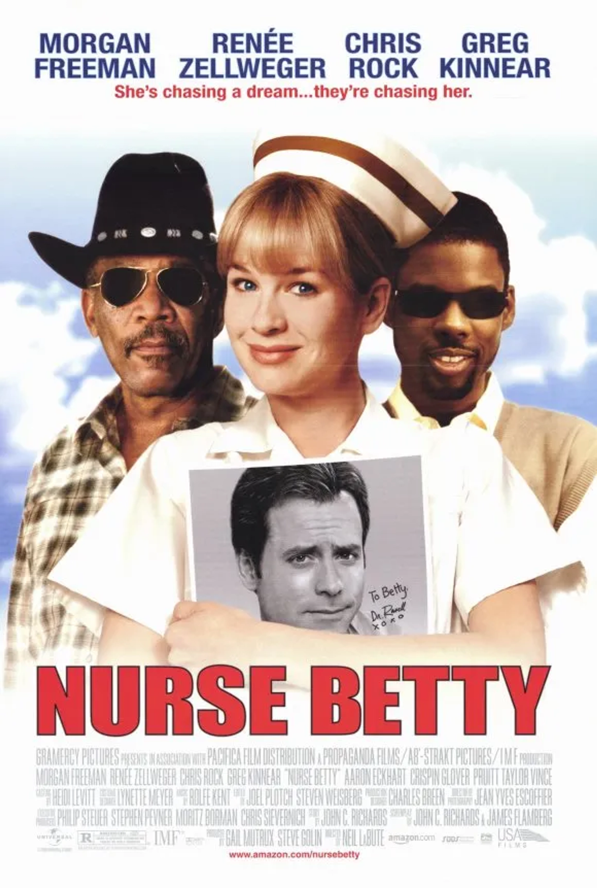 Morgan Freeman, Renée Zellweger, Greg Kinnear, and Chris Rock in Nurse Betty (2000)