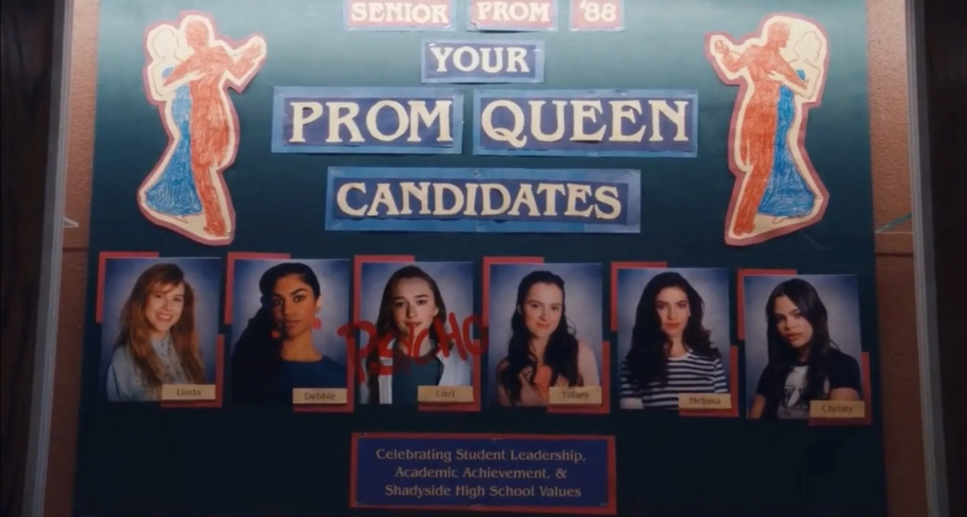 Ilan O'Driscoll, Rebecca Ablack, Fina Strazza, Ella Rubin, Ariana Greenblatt, and India Fowler in Fear Street: Prom Queen (2025)
