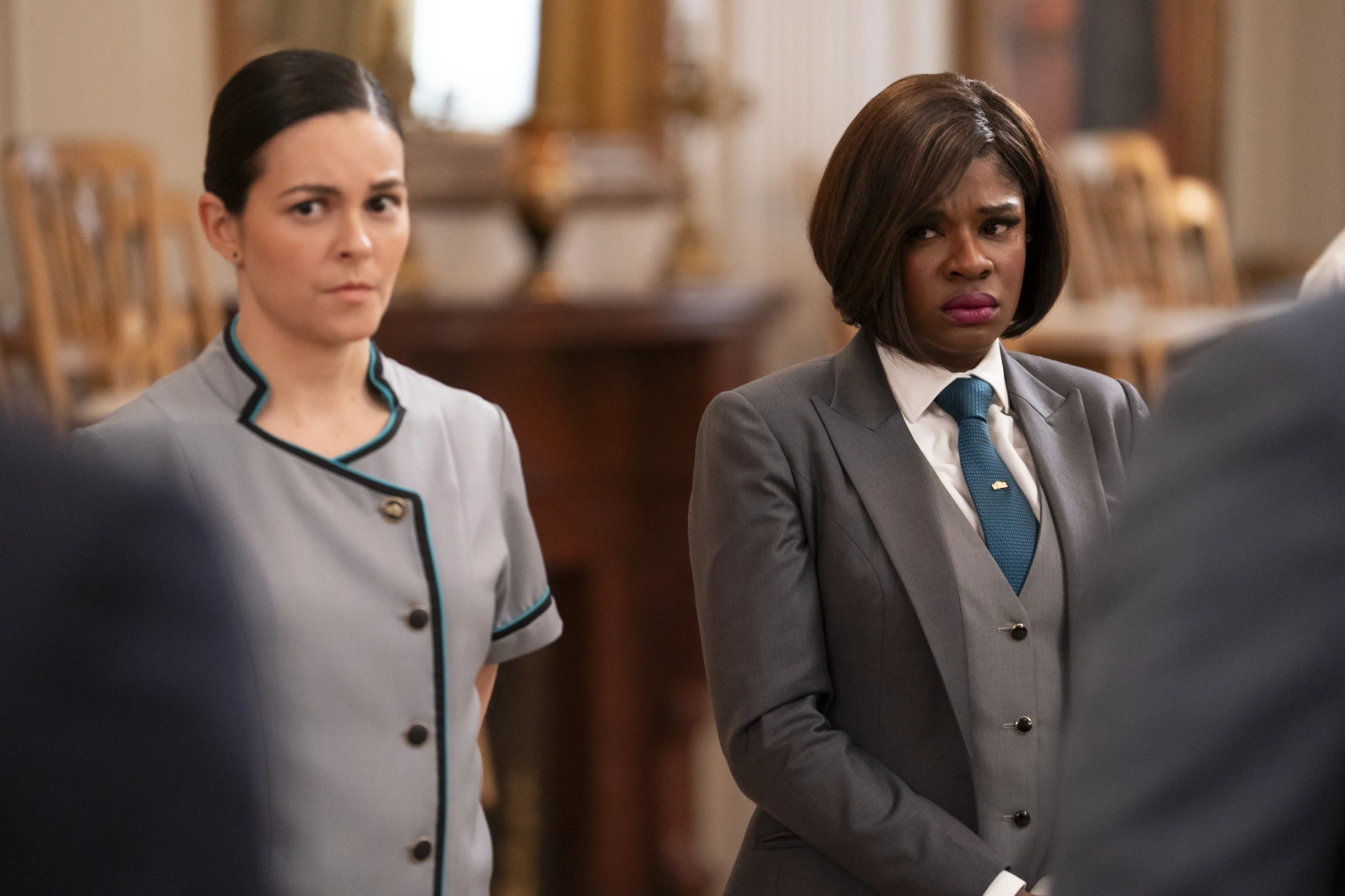 Still of Edwina Findley as Sheila Cannon and Julieth Restrepo as Elsyie Chayle in The Residence